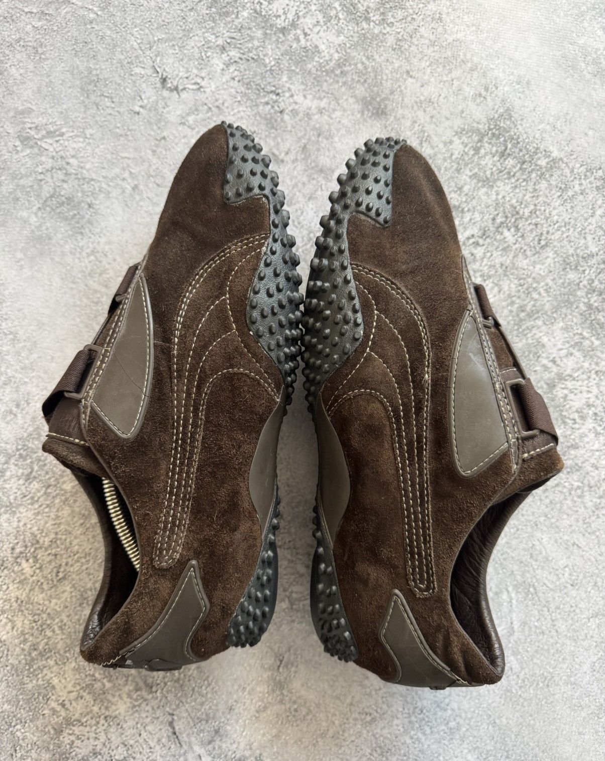Puma Vintage Puma Mostro Brown Leather Rare Asap sped cat Size US 10 / EU 43 - 4 Thumbnail