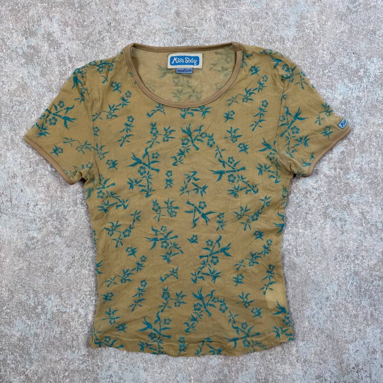 Miss Sixty Miss Sixty Floral Print Y2K Mesh Top Size M / US 6-8 / IT 42-44 - 1 Thumbnail