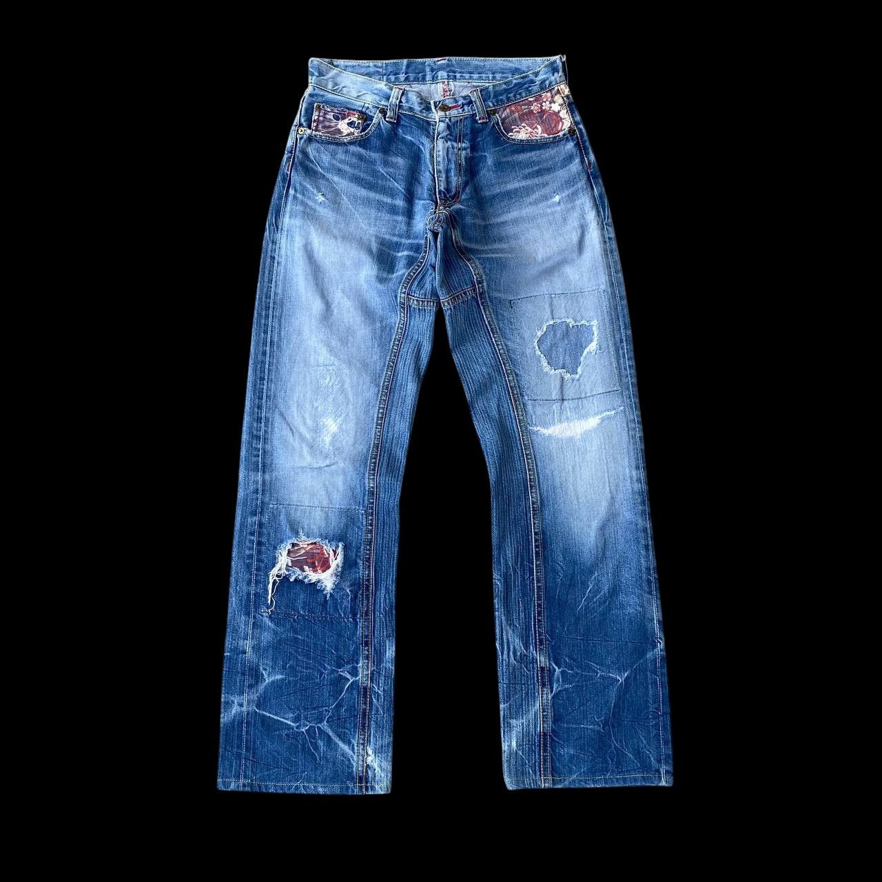 Eternal W29 EXTERNAL JAPAN DISTRESSED THUNDERSTORM MARK FADED BLUE Size US 30 / EU 46 - 7 Thumbnail