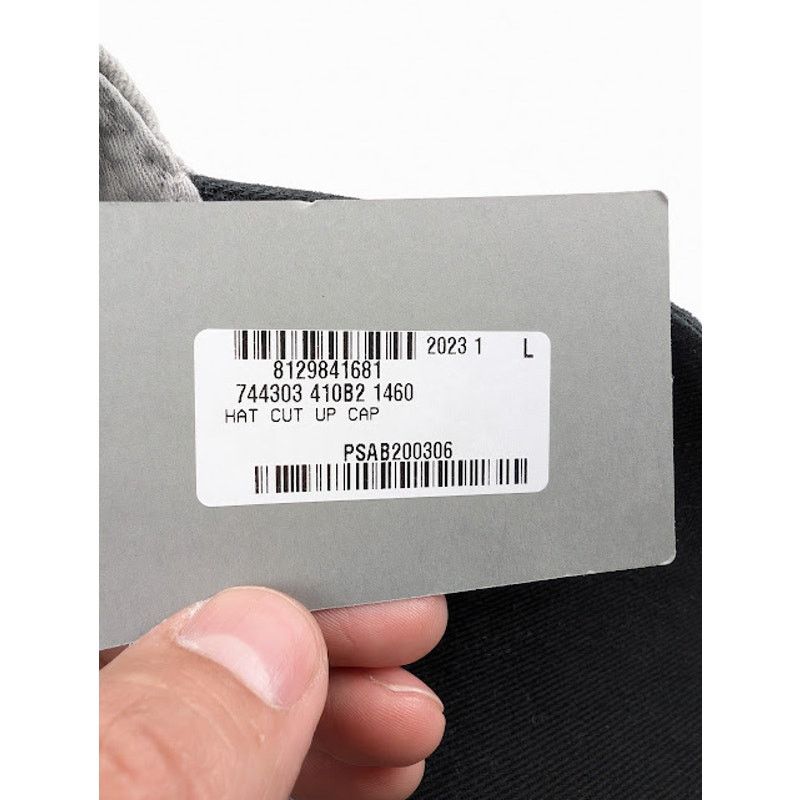 Balenciaga o1rshd1 Size: L / Cut Up Hat / Cap in Gray/Black Size ONE SIZE - 18 Thumbnail
