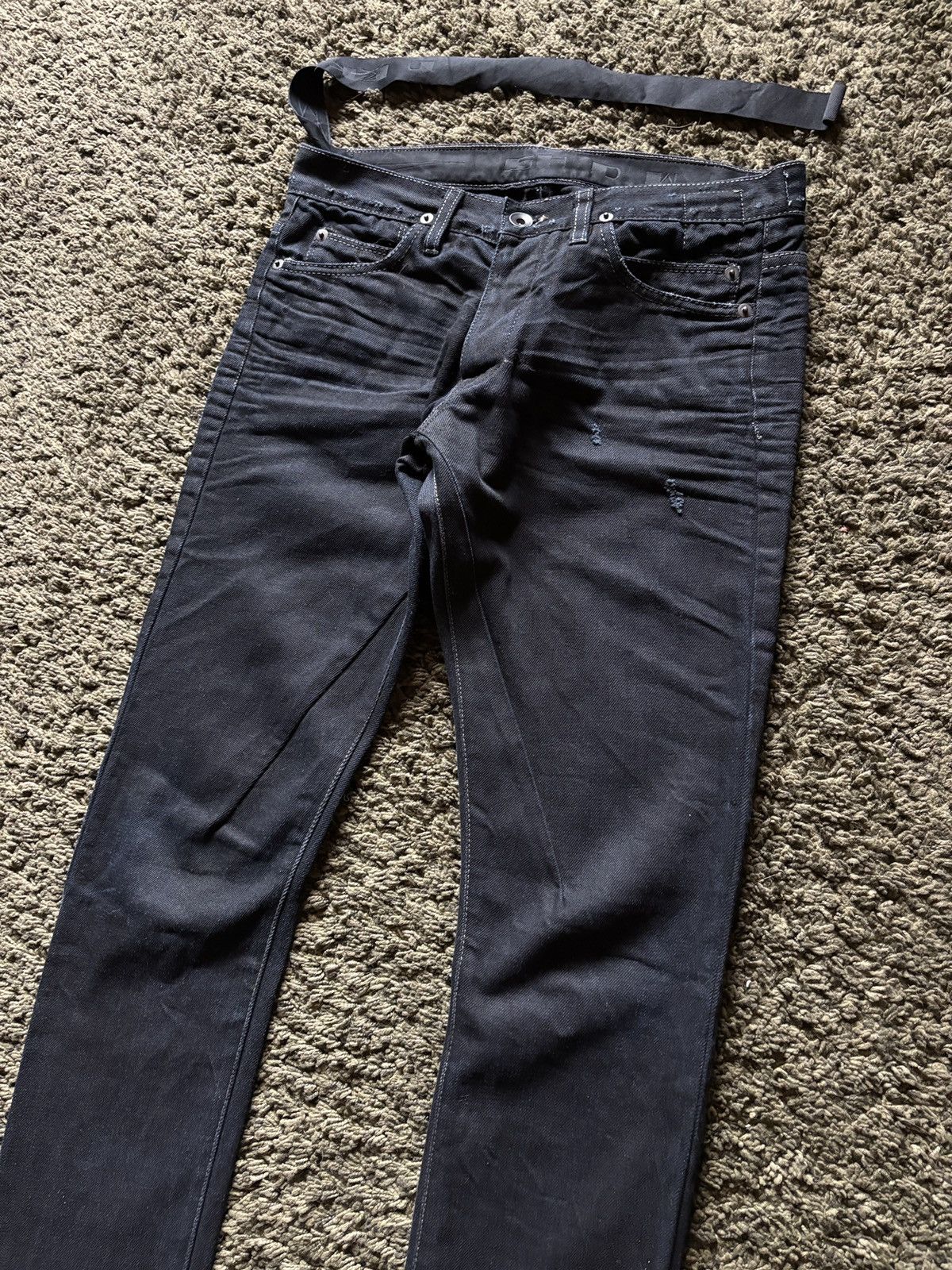 Rick Owens Drkshdw SS09 Rick Owens “Strutter” Dusty Black Detroit Cut Denim Size US 26 / EU 42 - 4 Thumbnail
