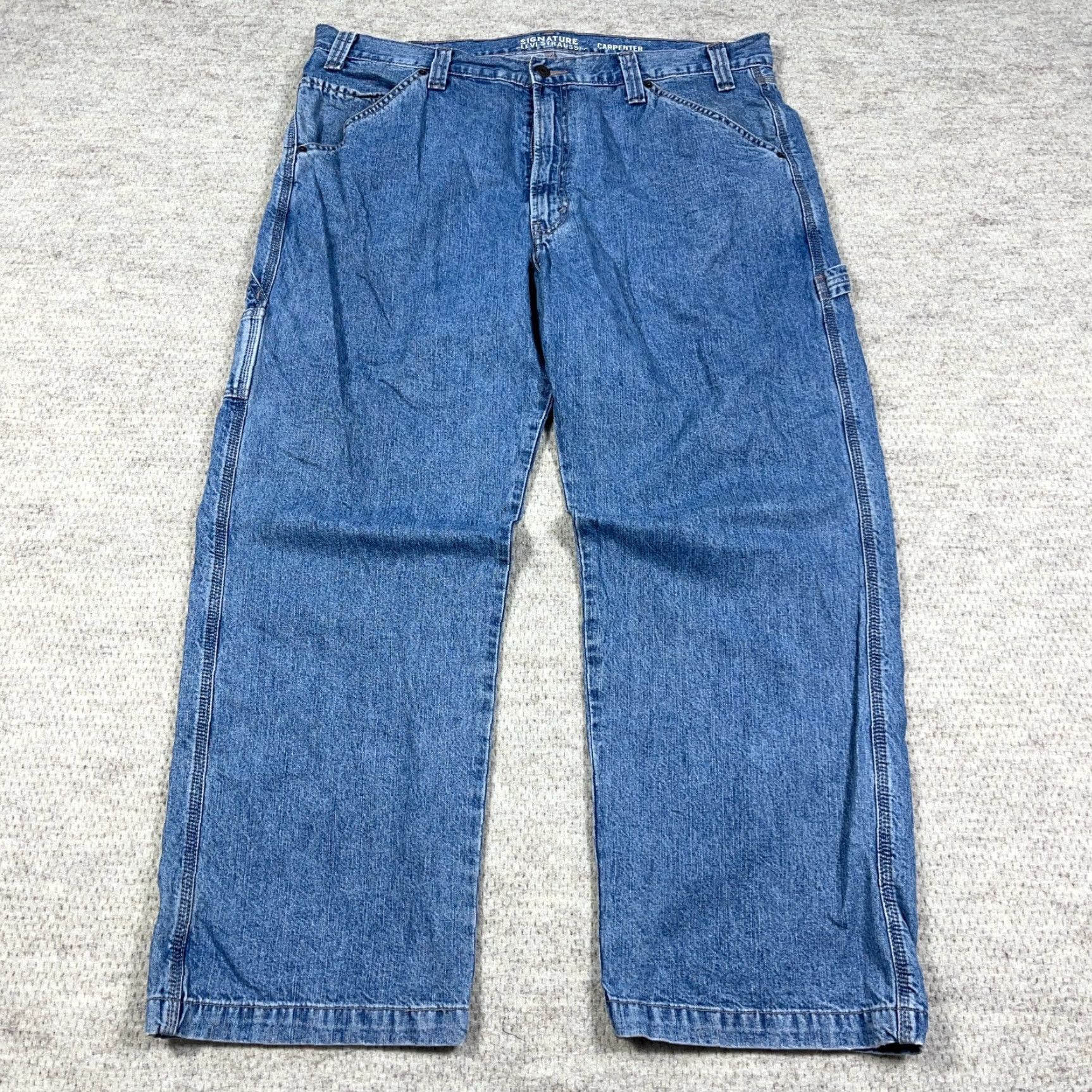 Levi's VINTAGE Levi's Jeans Men 40x30 Carpenter Work Denim Baggy Grunge Styled 5-Pocket Levi's Brand 40 Regular Blue Jeans Mens Size US 40 / EU 56 - 3 Thumbnail