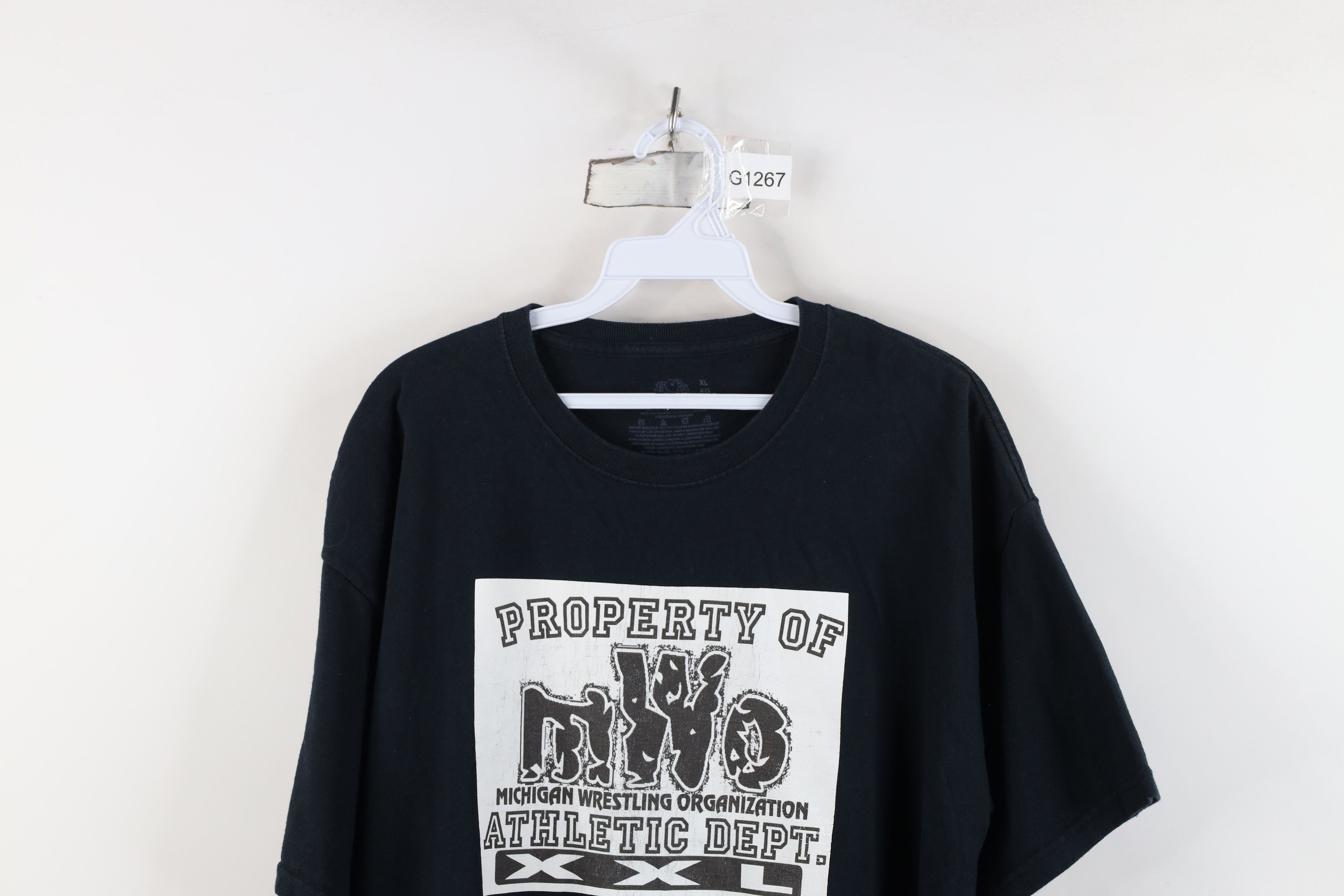 Vintage Y2K Streetwear Michigan Wrestling Organization T-Shirt Black Size US XL / EU 56 / 4 - 2 Thumbnail
