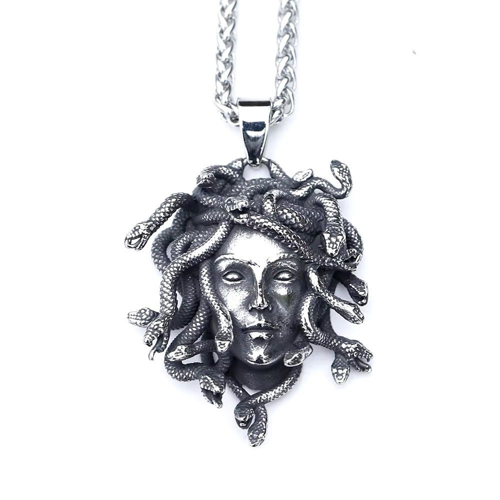 Jewelry Streetwear Retro Snake Pendant Necklace Size ONE SIZE - 5 Thumbnail
