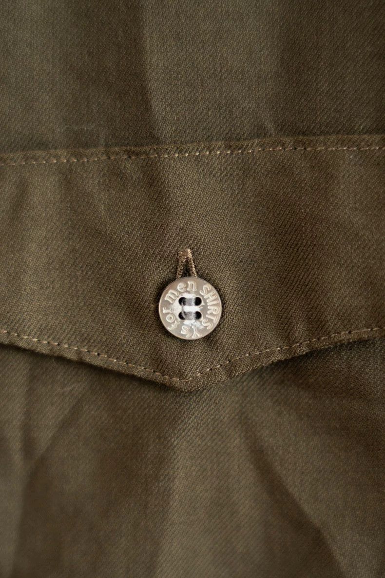 Yohji Yamamoto Yohji Yamamoto 98aw Olive Green Wool Shirt 2502-Nextarrow Size US M / EU 48-50 / 2 - 4 Thumbnail