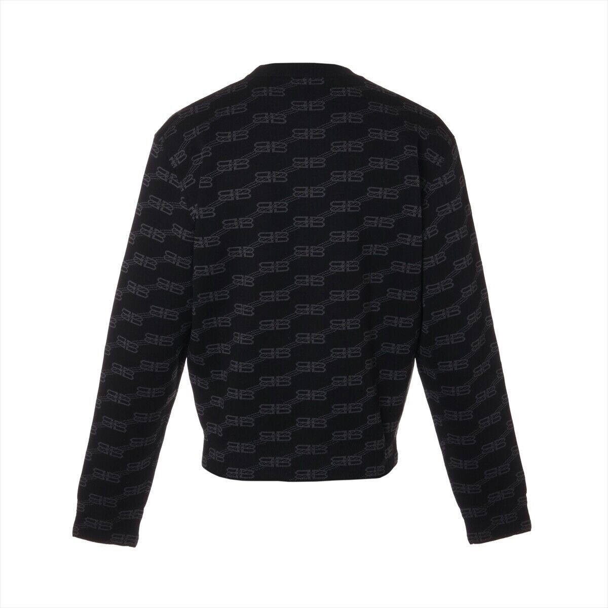 Balenciaga All-Over Monogram Crewneck Sweater in Black/White Size US L / EU 52-54 / 3 - 2 Thumbnail