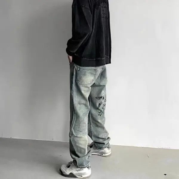 Japanese Brand VIBE vintage embroidered hip hop distressed baggy jeans Size US 30 / EU 46 - 8 Thumbnail