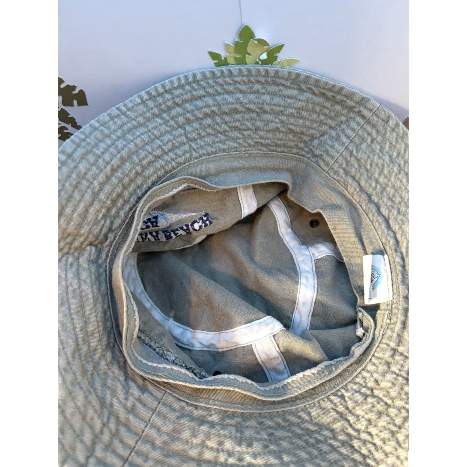 Vintage VINTAGE Y2K Bucket Hat Fahrenheit Palm Tree Khaki Small/Medium Men 90s Capstone Vintage Size ONE SIZE - 5 Thumbnail