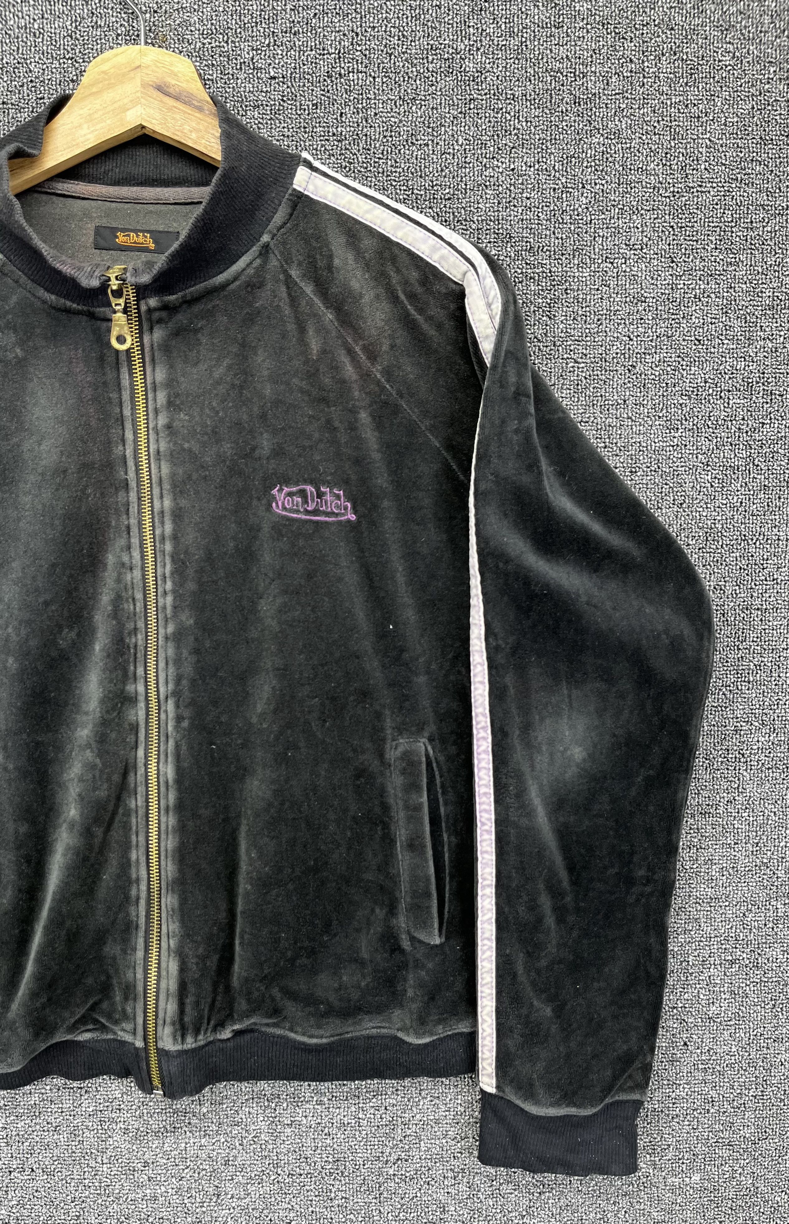 Vintage Von Dutch Rare Velvet Zip Up Jacket