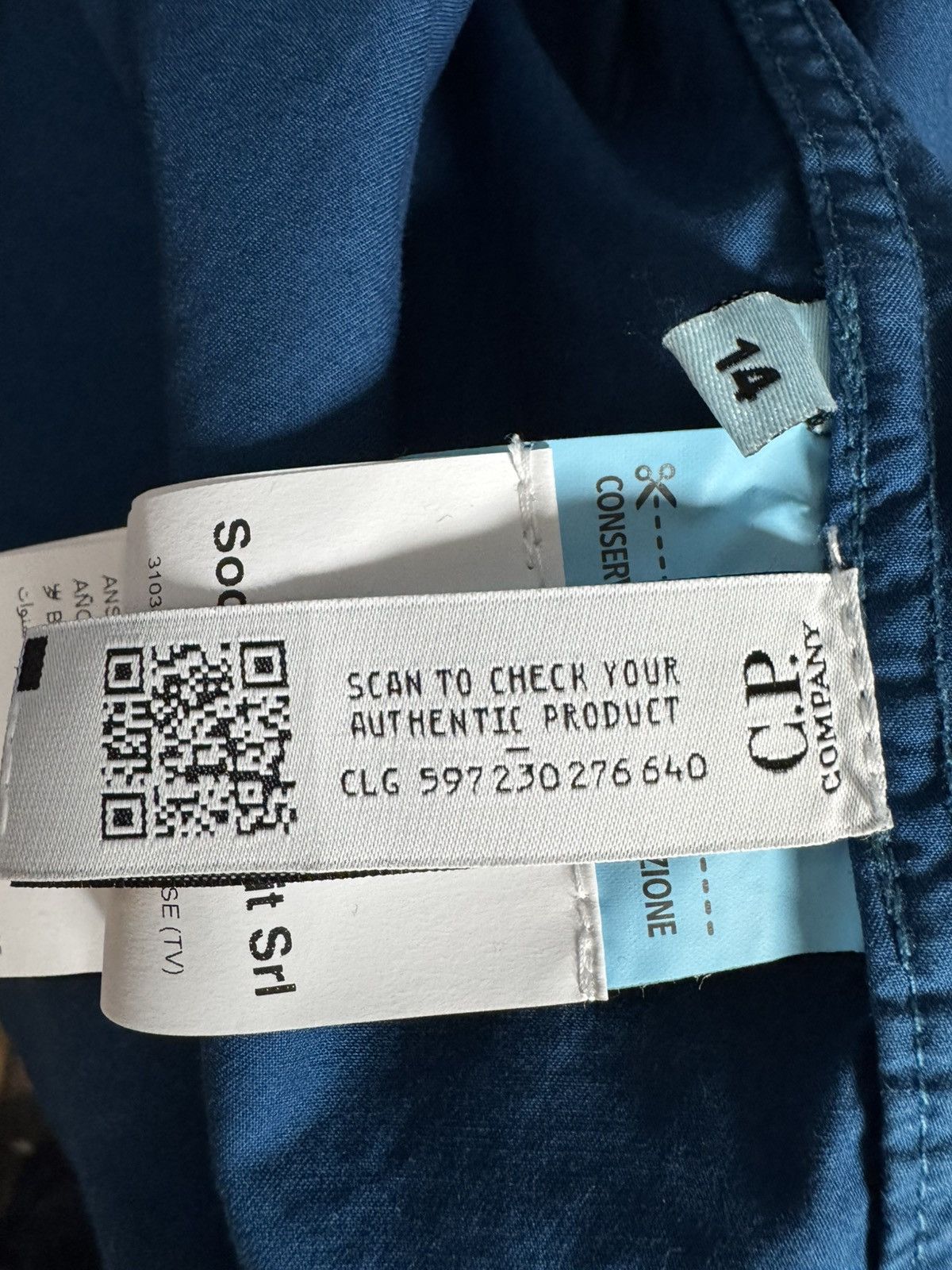 C.P. Company C.P. Company Lens Overshirt Blue Size 14Y Fits Mens XS Size US XXS / EU 40 - 15 Thumbnail