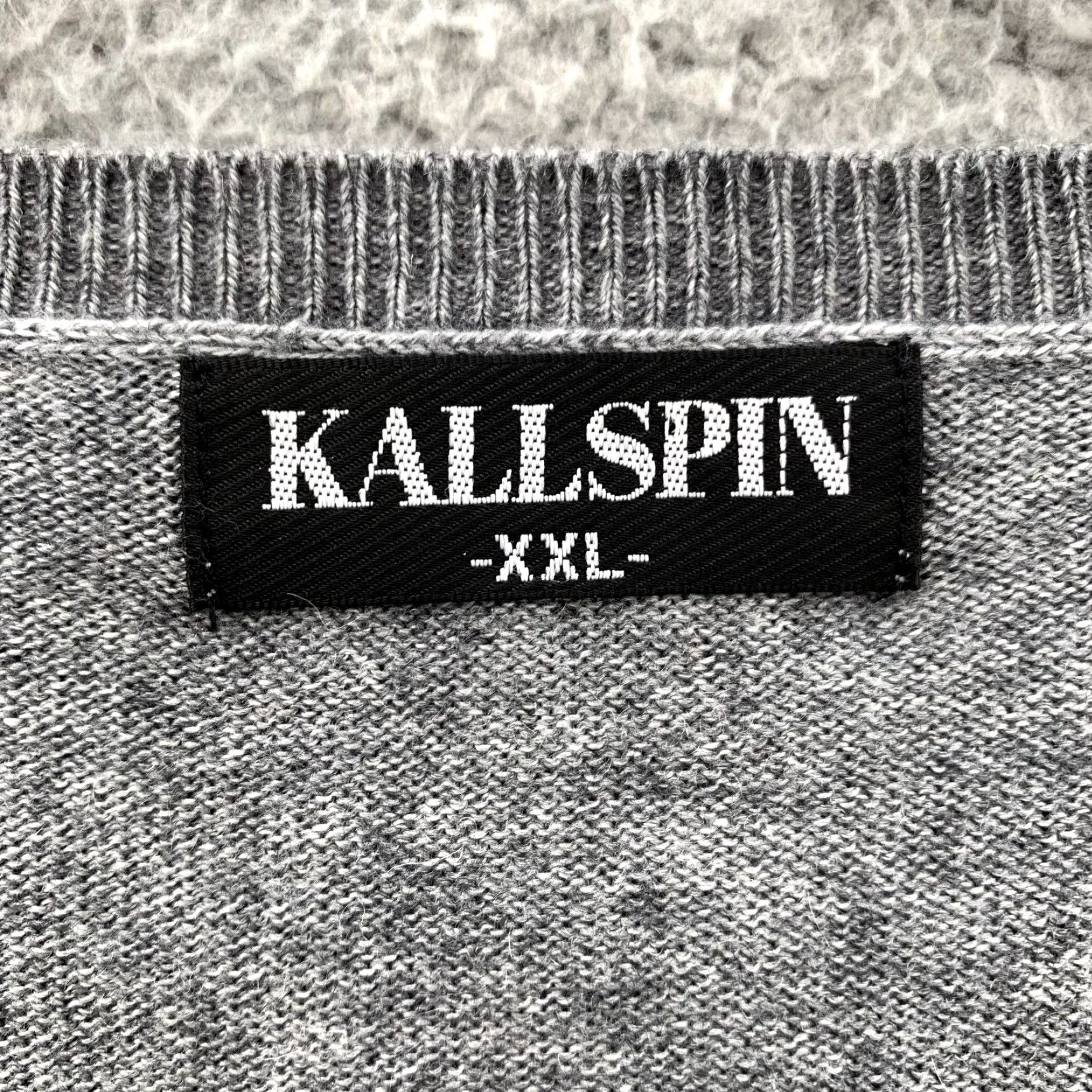 Vintage Kallspin SweatER Mens XXL Gray V-Neck Preppy Grandpa Corpcore 90's Sweater Shirt? Size US XXL / EU 58 / 5 - 4 Thumbnail