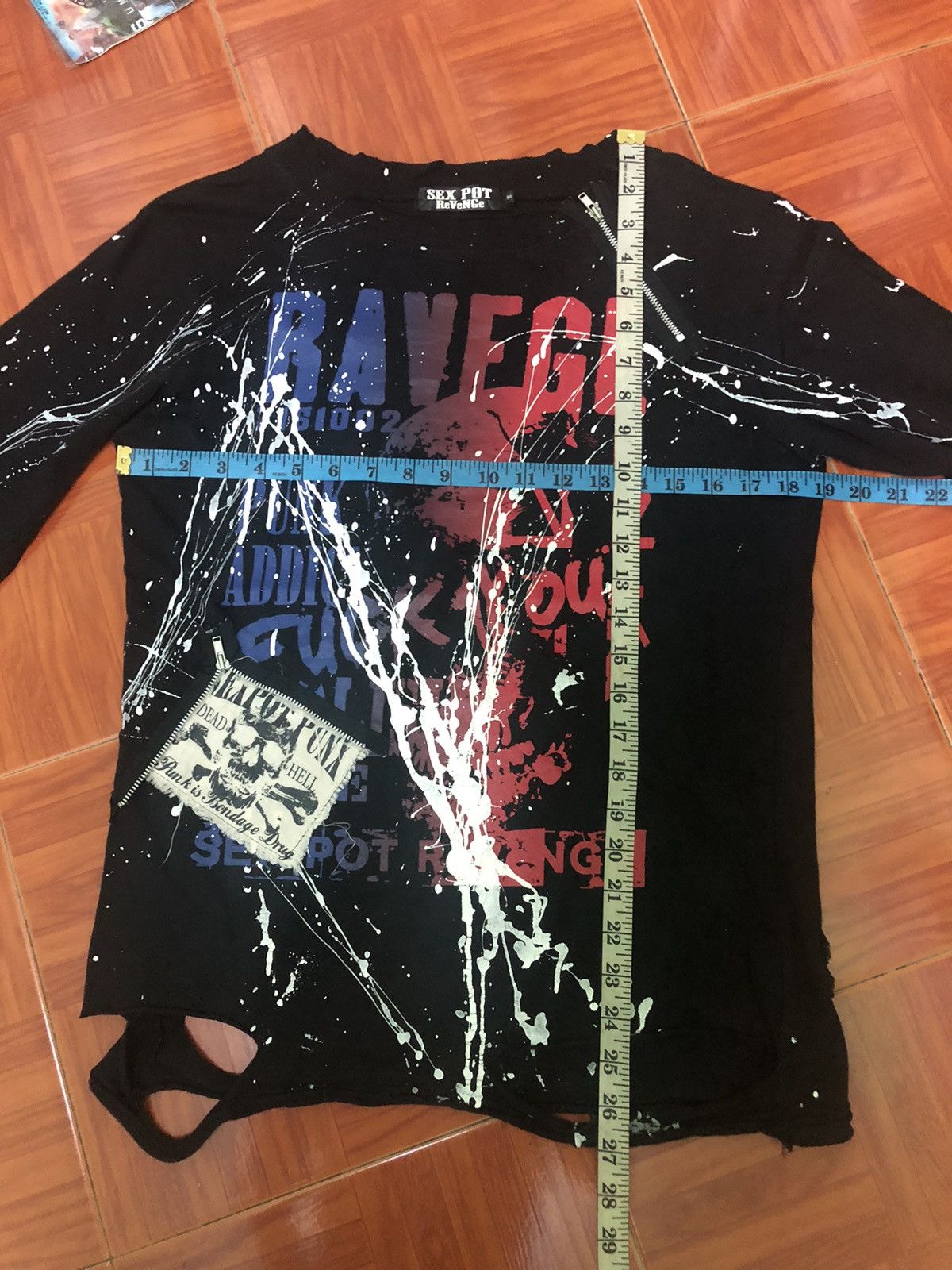 If Six Was Nine × Japanese Brand × Seditionaries Japanese Brand - Mad Punks Skull Anachy Long Sleeve T-shirt Size US M / EU 48-50 / 2 - 14 Thumbnail