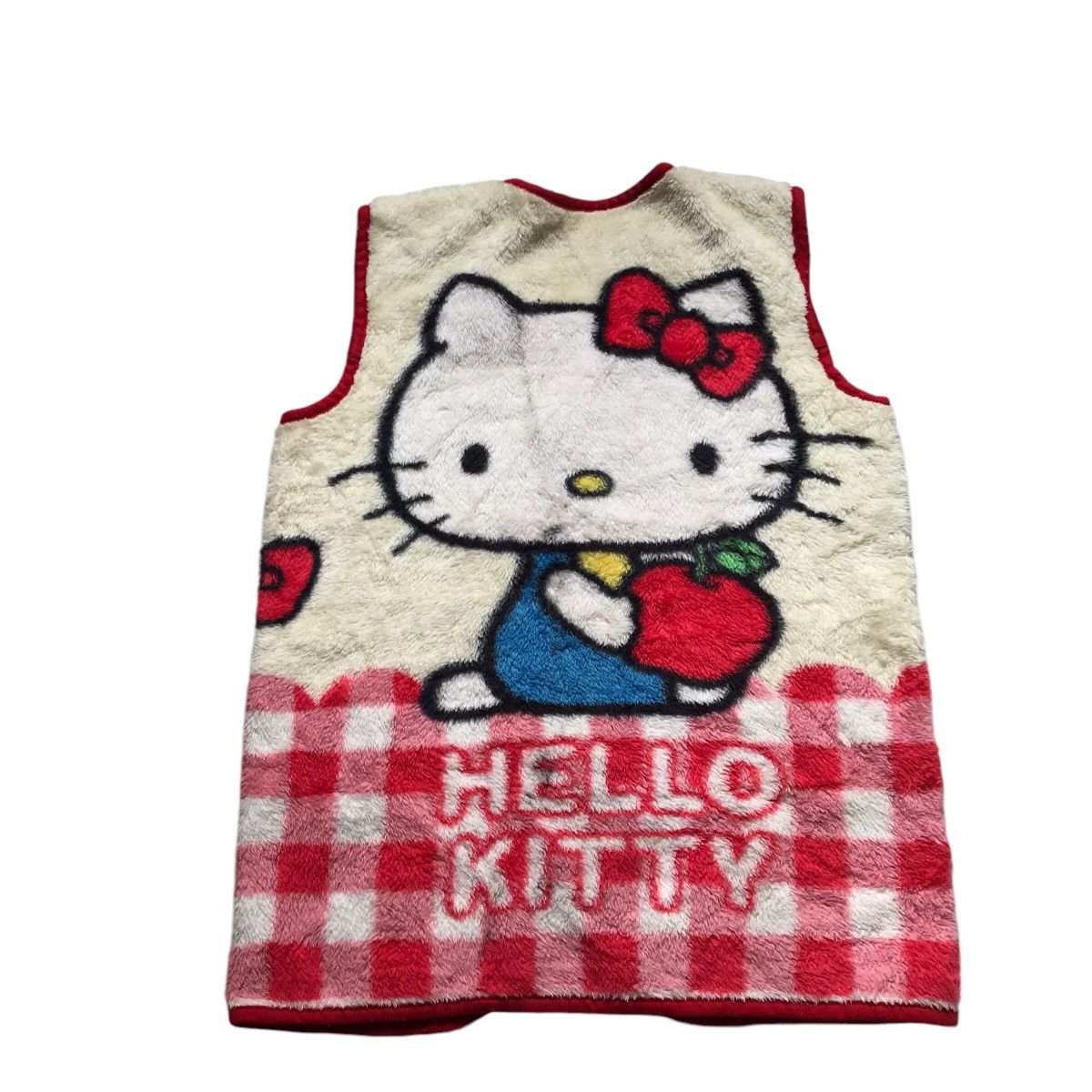 RARE VINTAGE HELLO KITTY FUR FLEECE SLEEVELESS JACKET