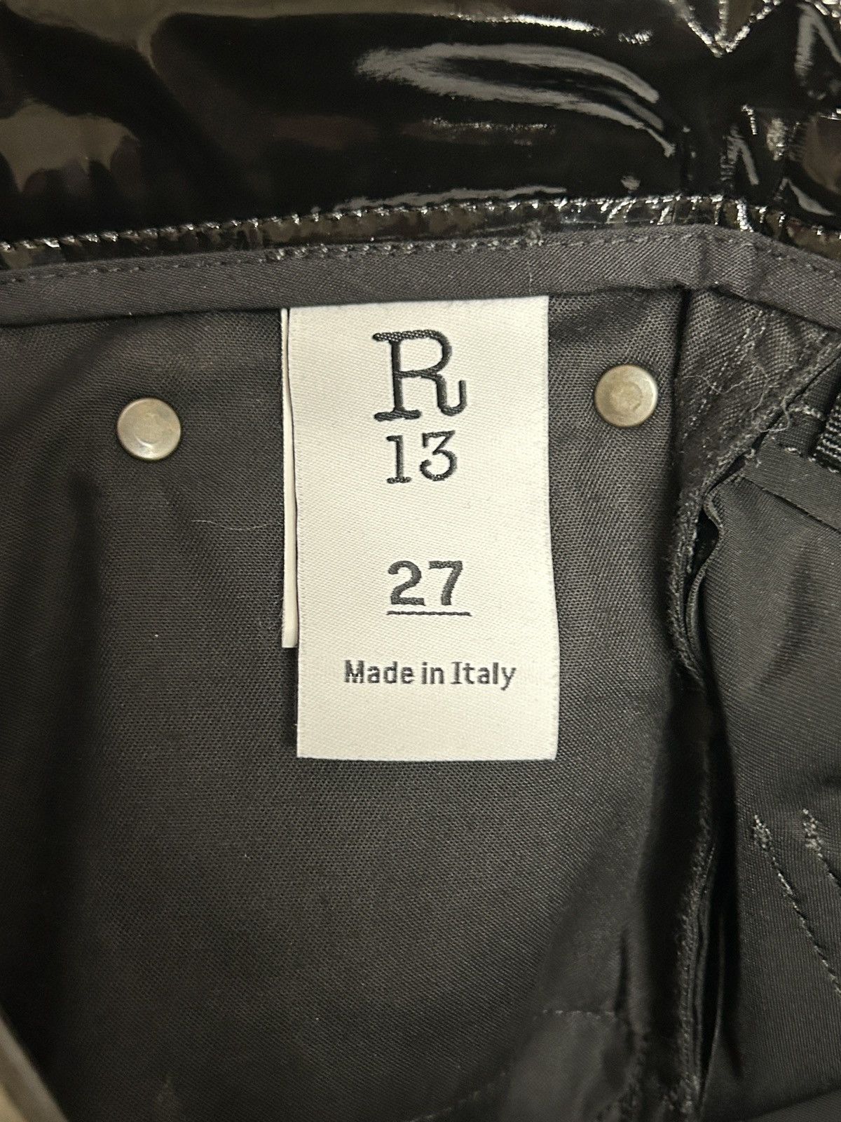 R13 NWT! “Shelley Slim” Patent Shiny pants Size 28" / US 6 / IT 42 - 5 Thumbnail