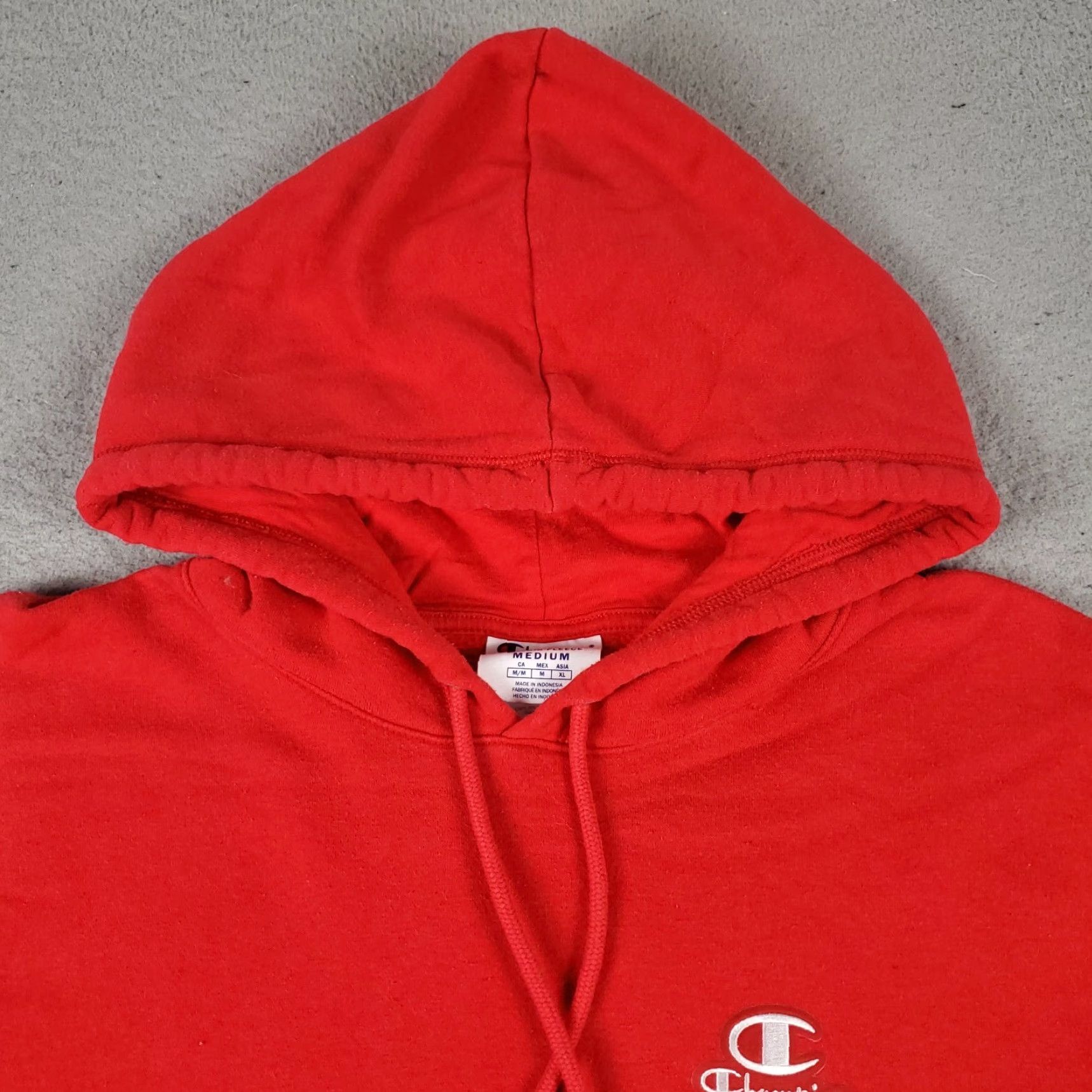 Champion Champion Hoodie Men's Medium Red Pullover Casual Sweatshirt with Logo Size US M / EU 48-50 / 2 - 2 Thumbnail