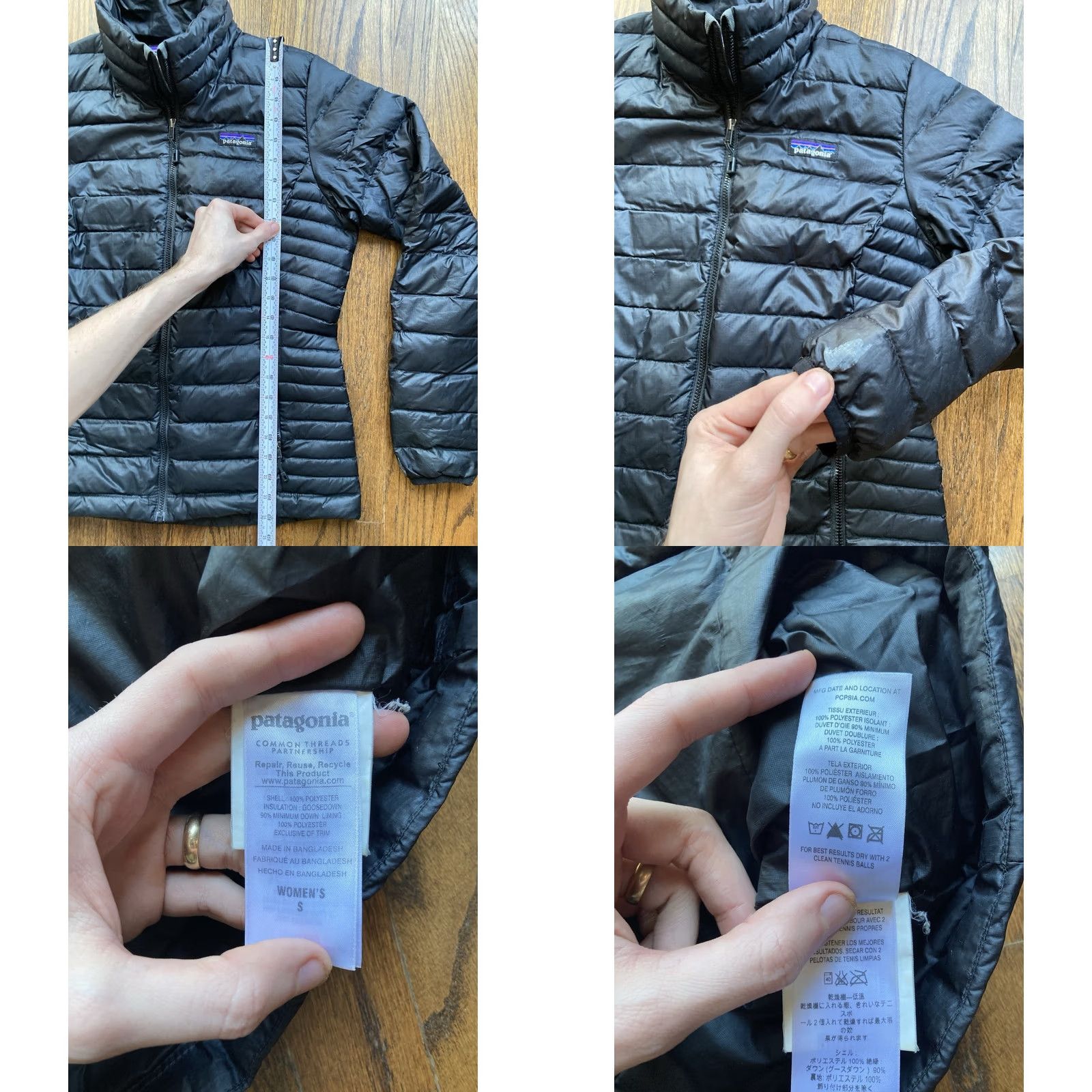 Patagonia Patagonia Down Sweater Womens Small Black Puffer Jacket Full Zip 84683 Size S / US 4 / IT 40 - 8 Thumbnail