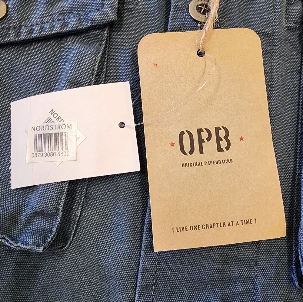 Original Paperbacks OPB Men's Slate Utilitarian Zip/Snap Front Corduroy Collar Size US M / EU 48-50 / 2 - 7 Thumbnail