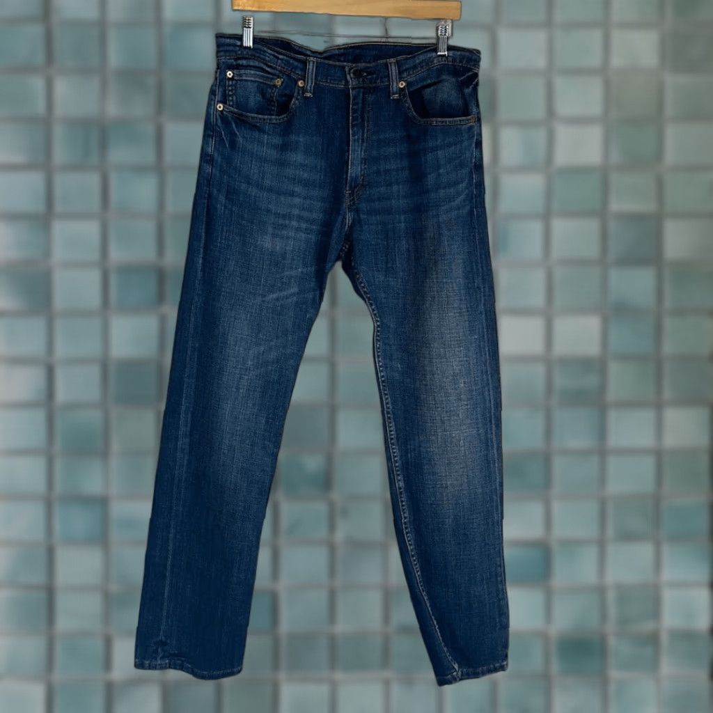 Levi's Levi's 505 Jeans Mens Straight Leg Size 34x32 Blue | W34 L32 Regular Inseam 32 | Levi's 505 Men’s Straight Jeans Size US 34 / EU 50 - 1 Thumbnail