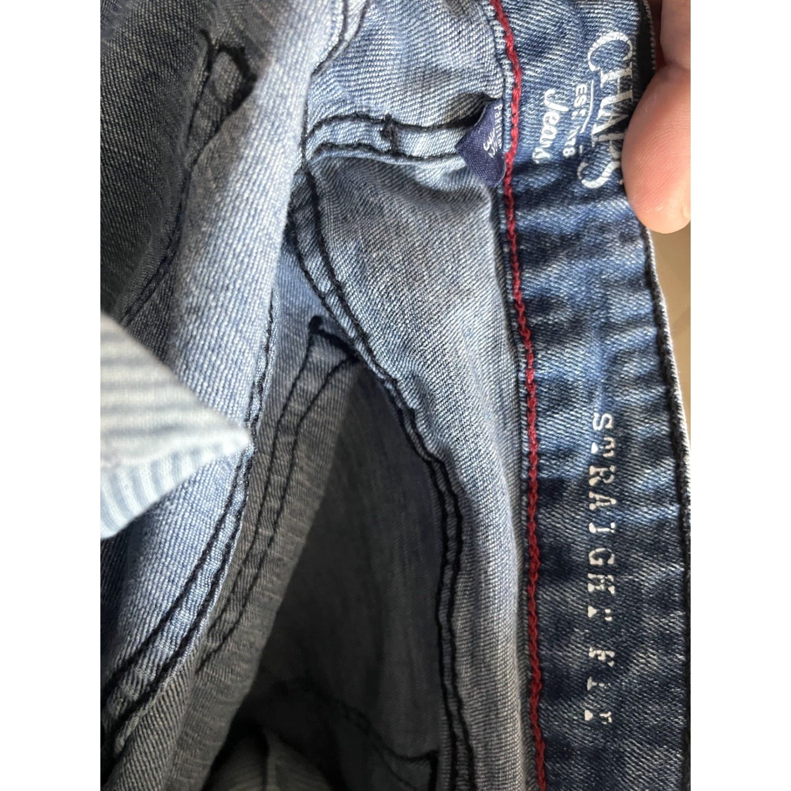 Chaps Chaps Jeans Mens 32x32 Blue Denim Straight Fit Regular 5-Pocket Zipper Button Cotton Cotton Stretch Preppy 90s Vintage Not N/A Size US 32 / EU 48 - 5 Thumbnail