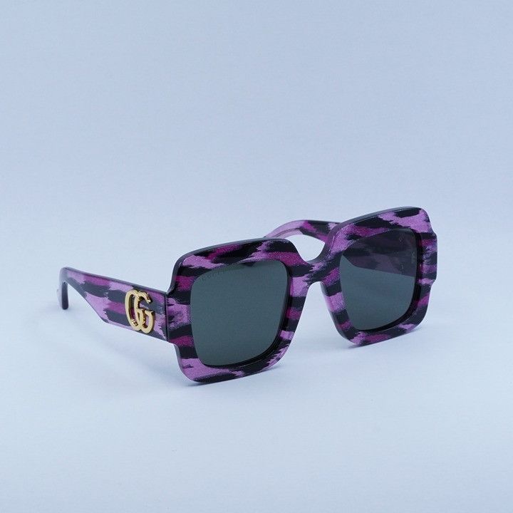 Gucci Gucci GG1547S 003 Sunglasses Glitter Fuchsia With Black Size ONE SIZE - 9 Thumbnail