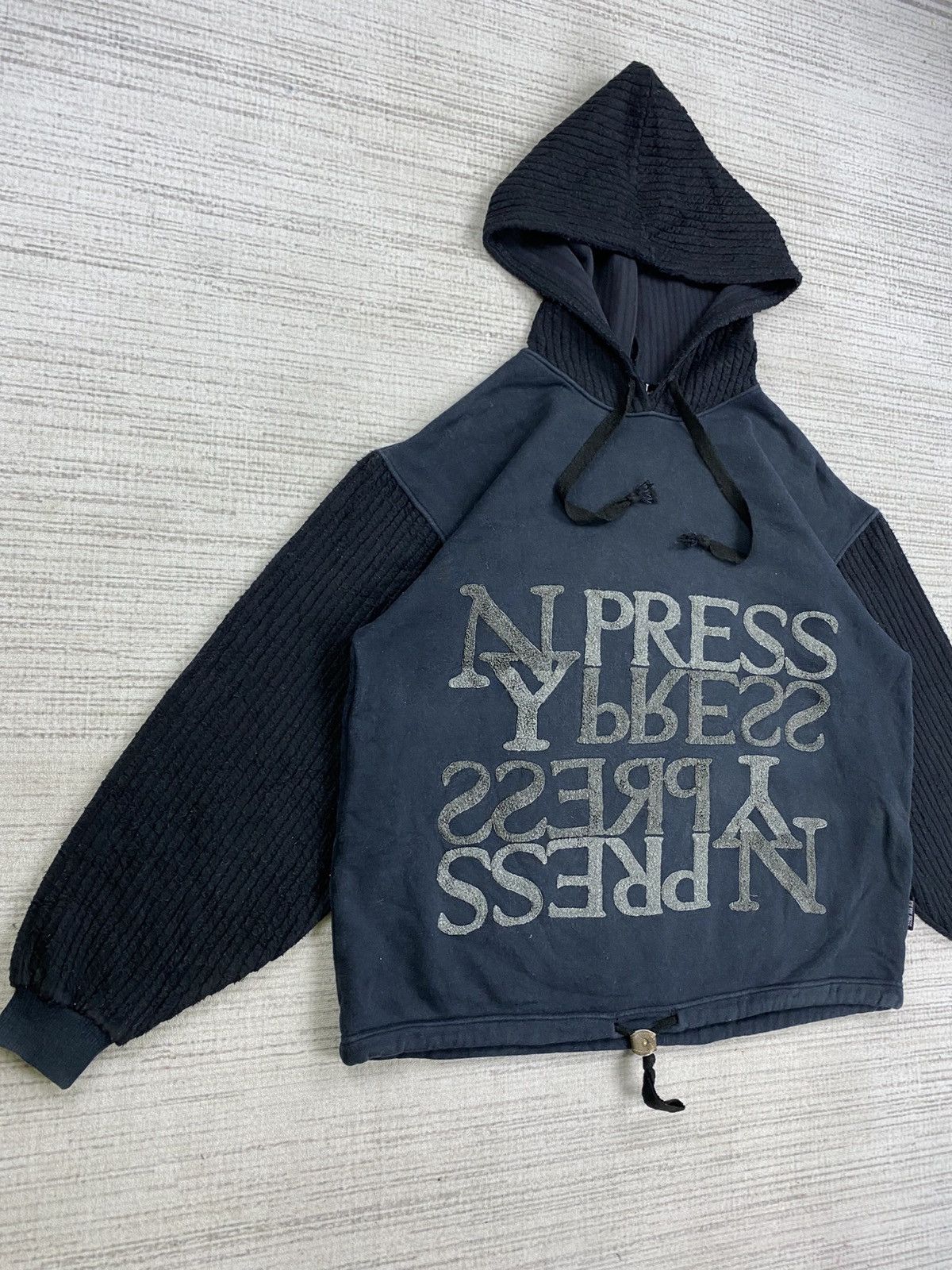 Product Of New York × Vintage Vintage New York Press Cropped Baggy Hoodie Sweatshirt Size US XL / EU 56 / 4 - 3 Thumbnail