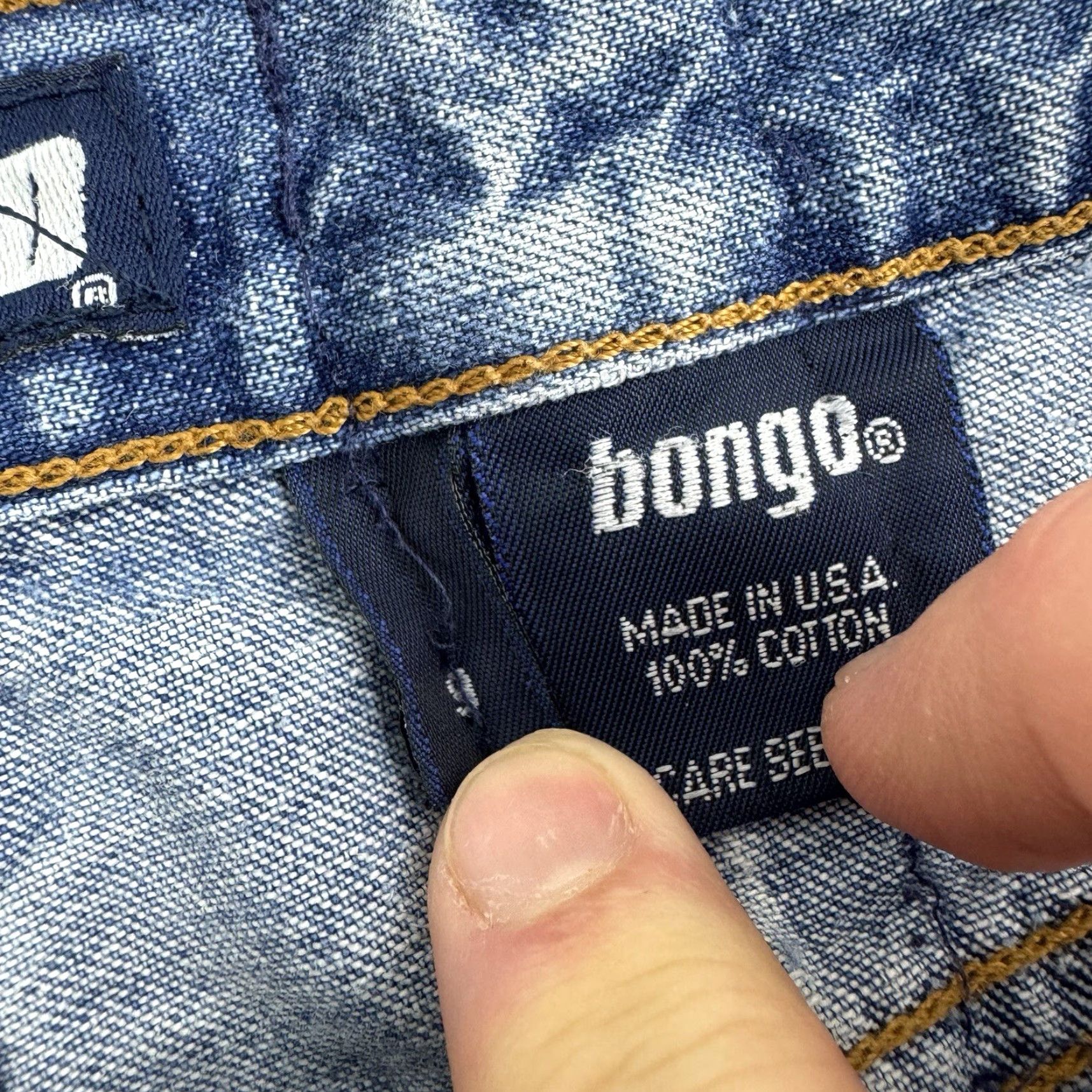 Vintage Vintage Bongo Capri Jeans Womens 9 Blue Y2K Hipster Punk Skater 90s USA Made Size 30" / US 8 / IT 44 - 7 Thumbnail