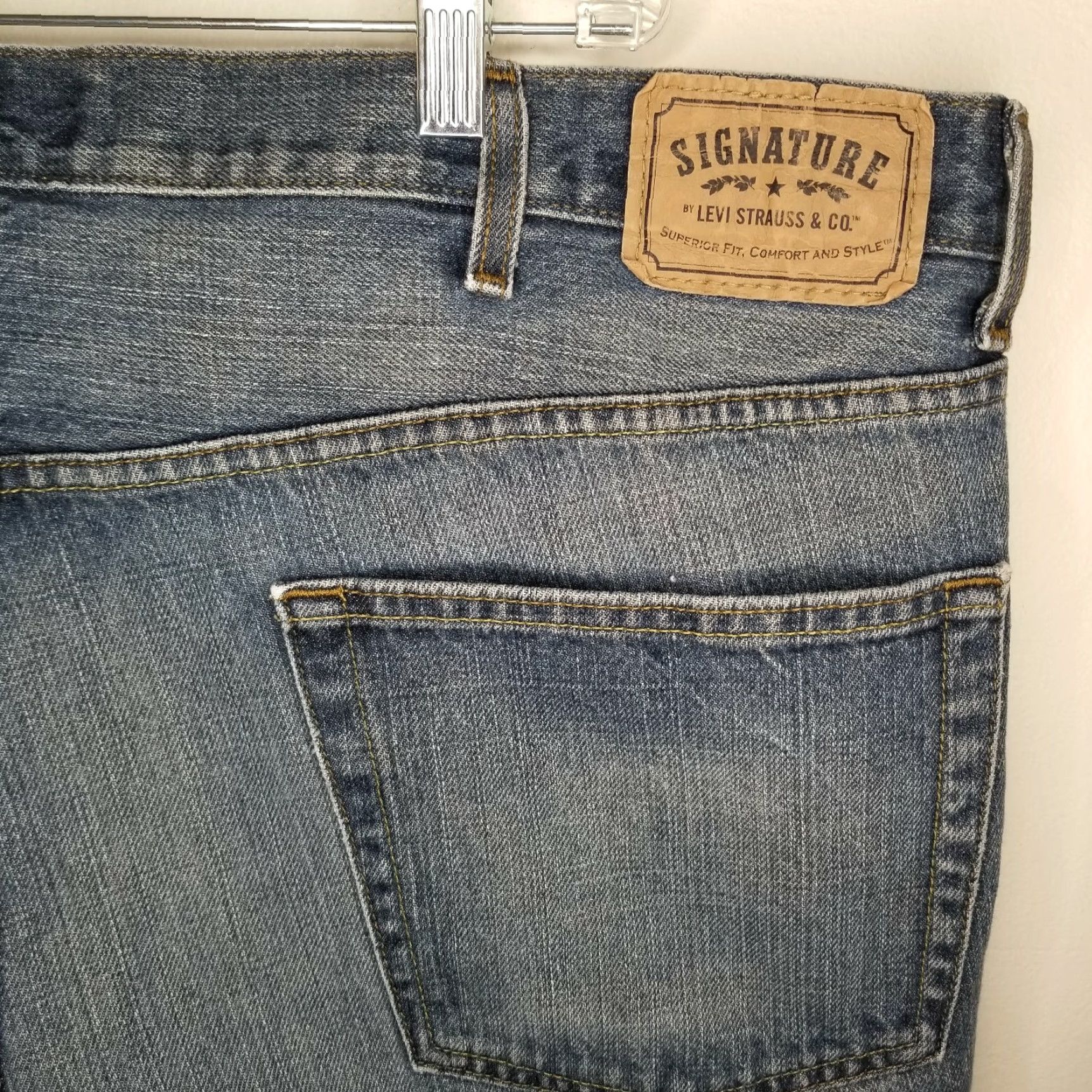 Levi's Levi's Signature Jeans Men 42x32 Blue Straight Mens Size US 42 / EU 58 - 7 Thumbnail