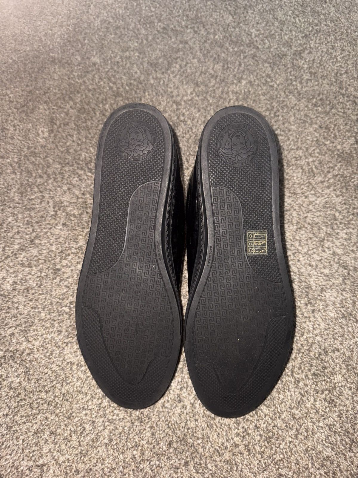Versace Versace Black Leather Medusa High Top Sneakers (Size 13) Size US 13 / EU 46 - 5 Thumbnail