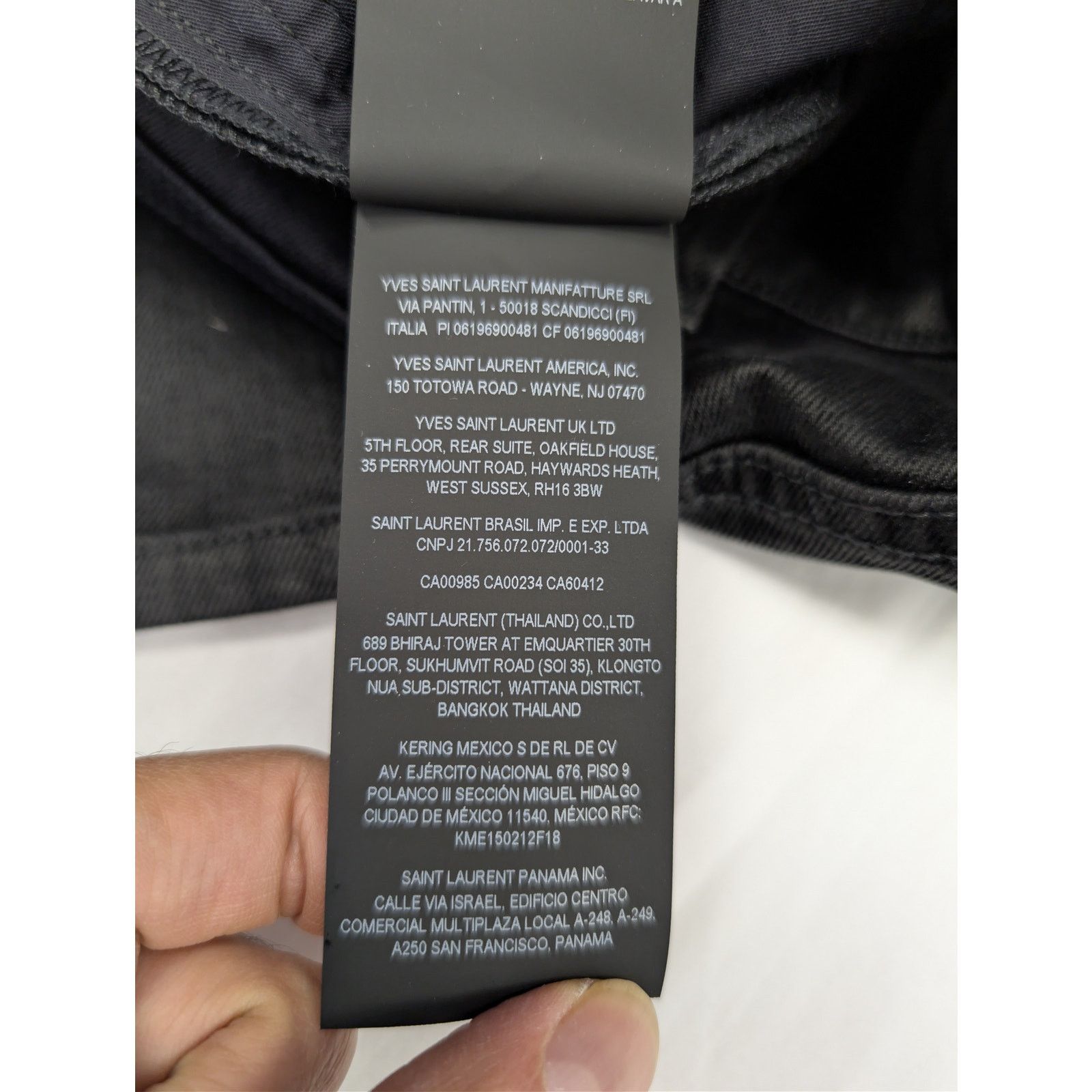 Saint Laurent Paris o1rshd1 Skinny Medium Waist Denim Jean in Black/Light Glazed Size US 29 - 20 Thumbnail