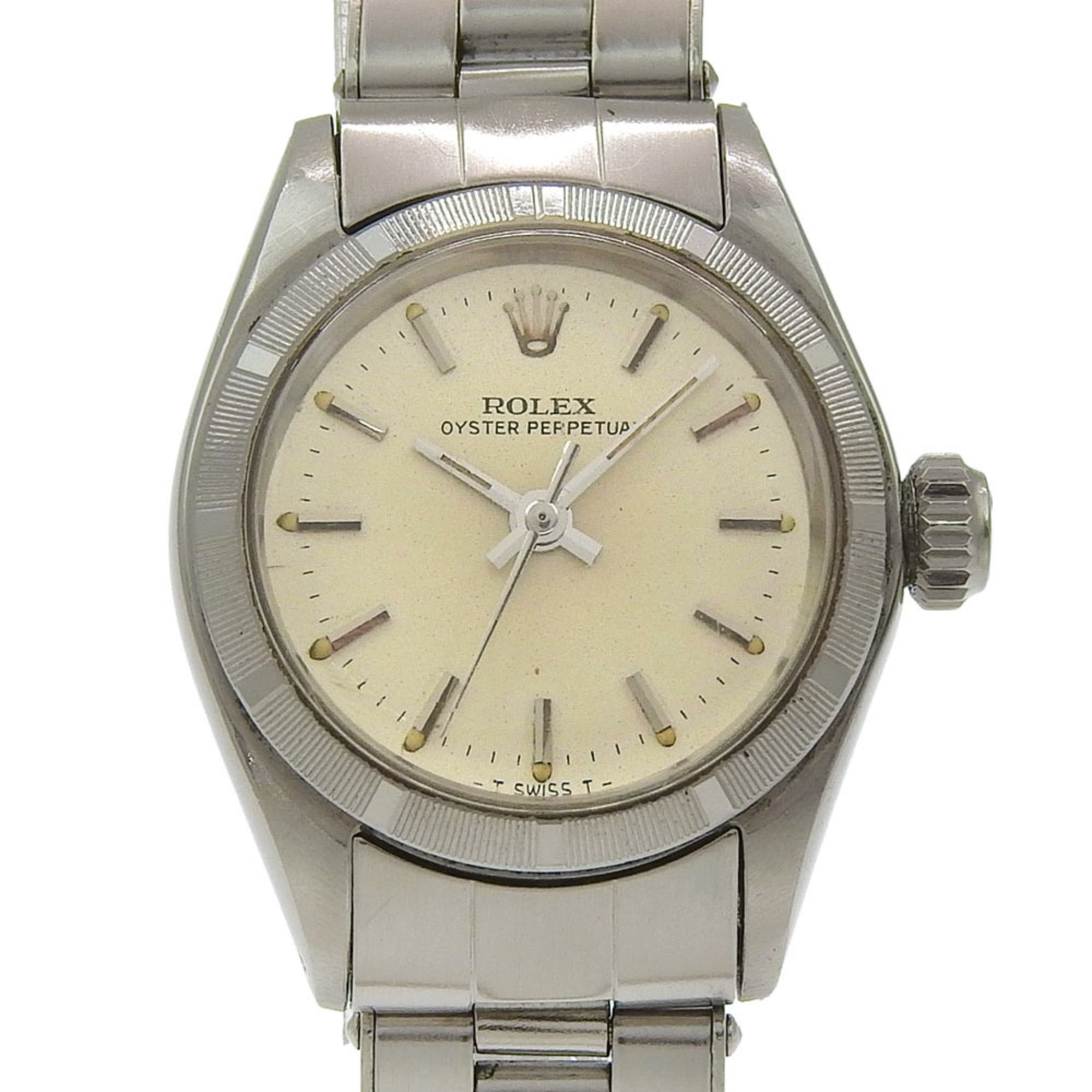 Rolex Rolex Oyster Perpetual Watch, caliber 1161 6618, stainless steel, 1965, automatic, analog display, silver dial, women's. Size ONE SIZE - 1 Thumbnail