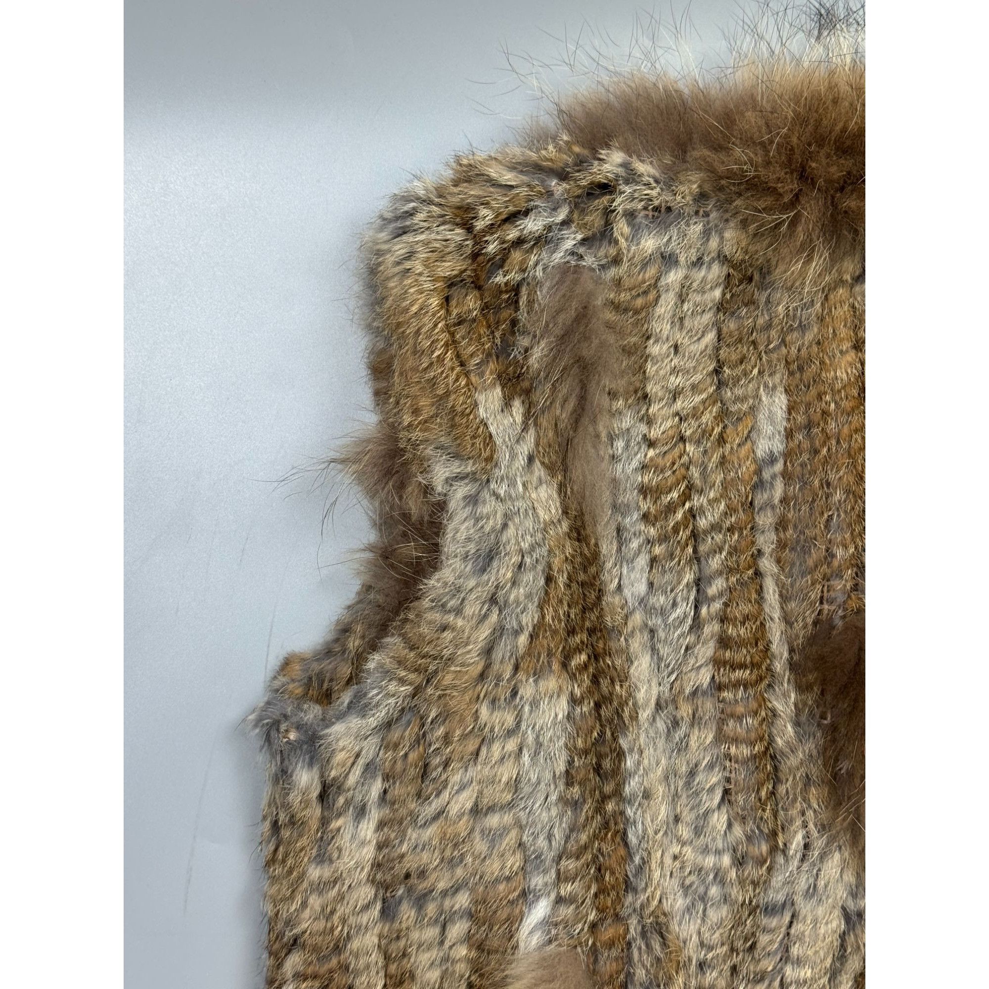 Other Unisex Angelique.L Marmor Rabbit Fur Vest (Y1277) Size L / US 10 / IT 46 - 9 Thumbnail