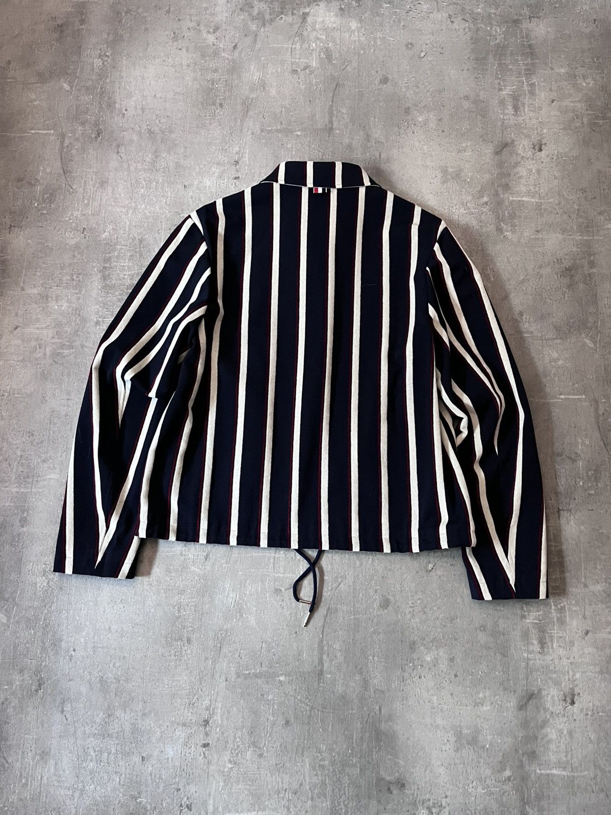 Thom Browne Thom Browne striped jacket cotton wool navy white red Size US L / EU 52-54 / 3 - 7 Thumbnail