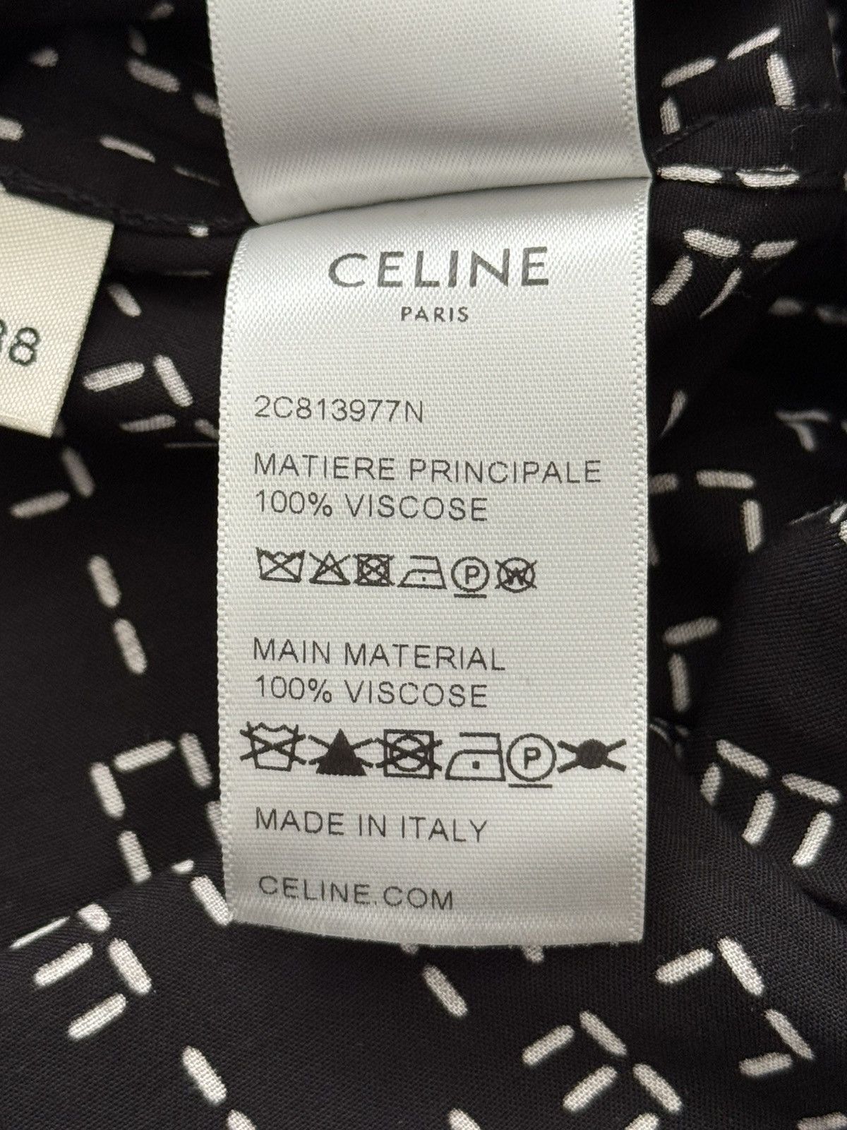 Celine FW22 Celine Hedi Slimane Analog Logo Monogram Button Shirt Size US S / EU 44-46 / 1 - 9 Thumbnail