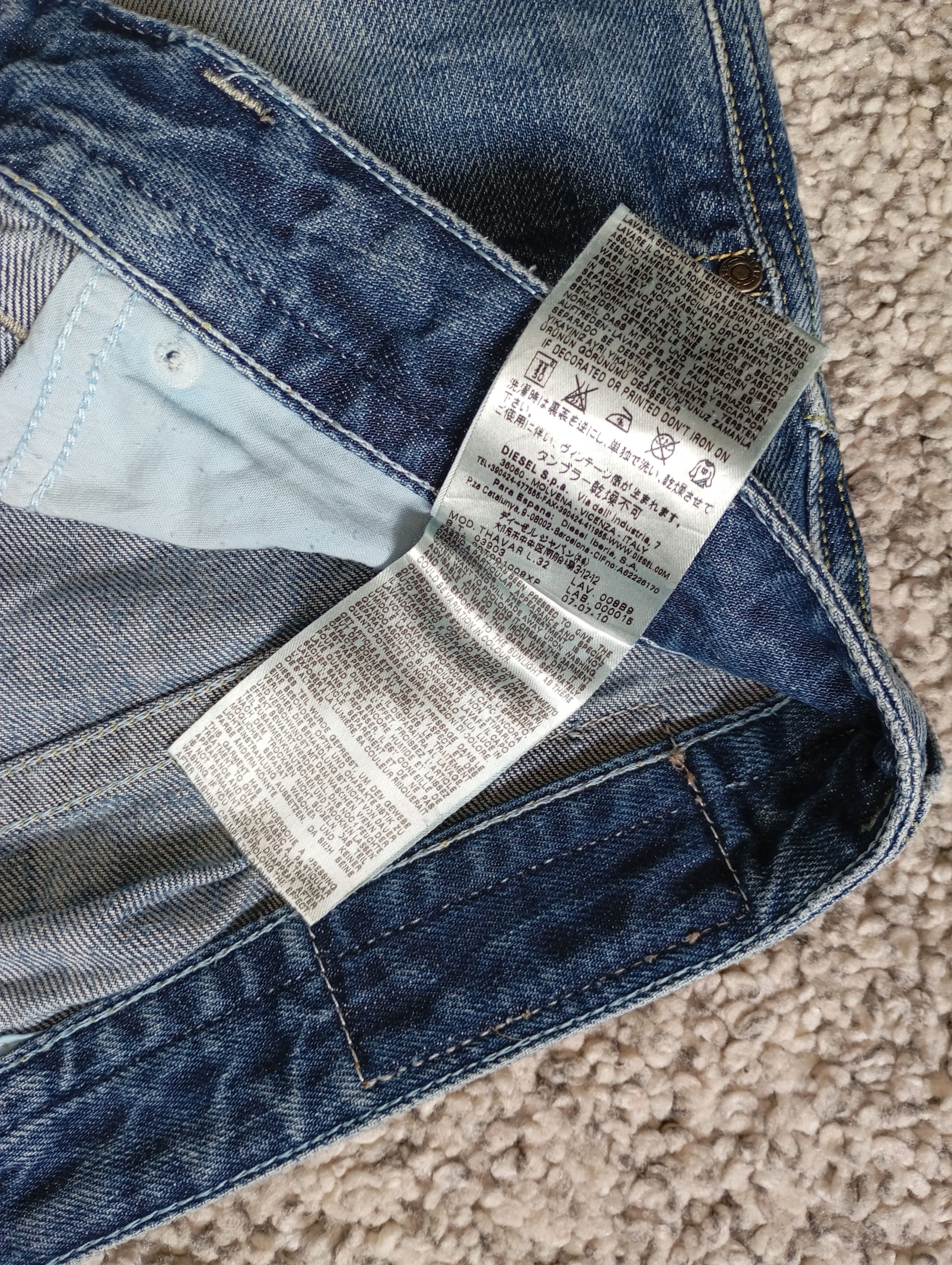 Diesel × Vintage Diesel Thavar Mens Denim Pants Jeans Size US 30 / EU 46 - 5 Thumbnail
