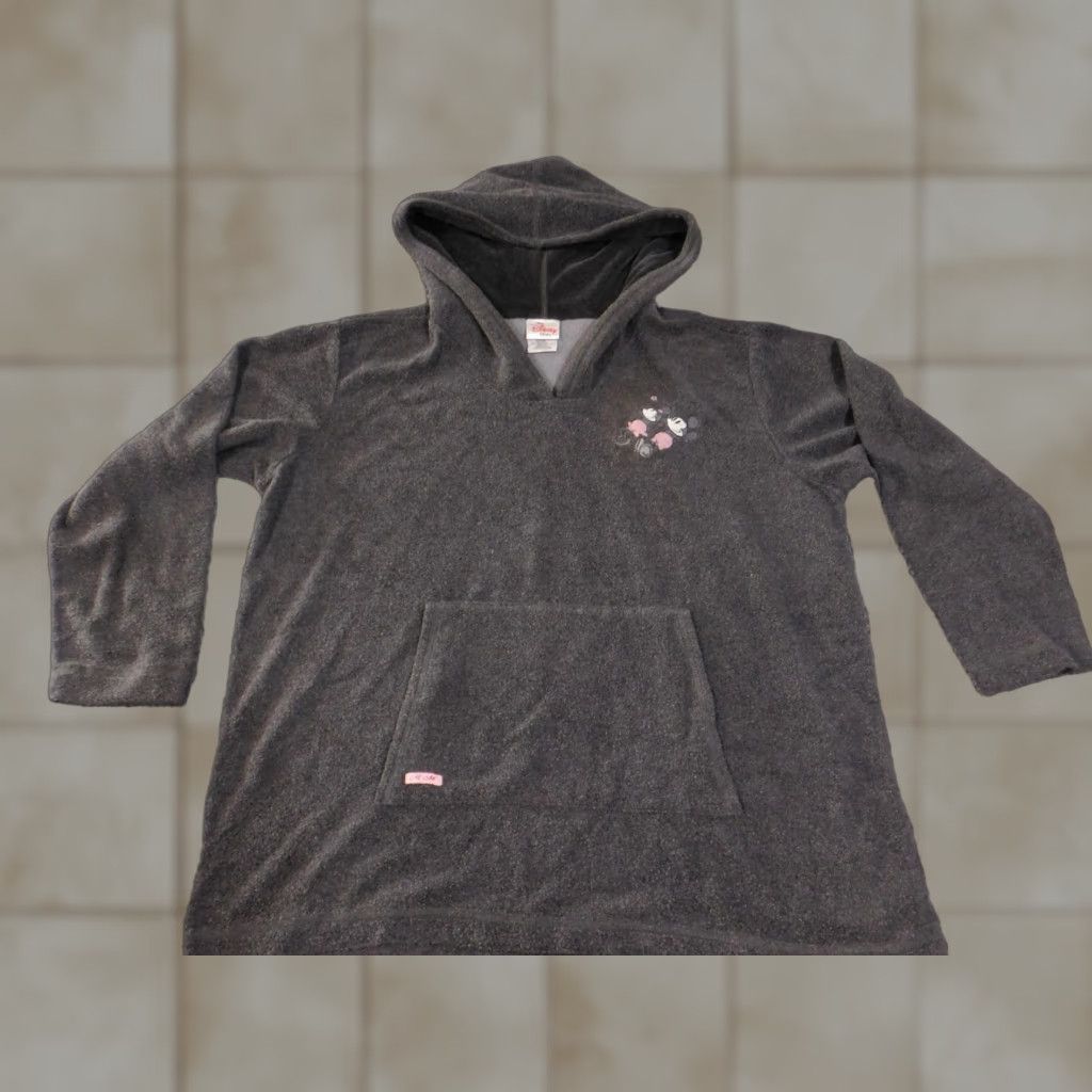 Disney Disney Store Mickey Minnie Hoodie Womens L/XL Gray V-Neck Pullover Kangaroo Size L / US 10 / IT 46 - 1 Thumbnail