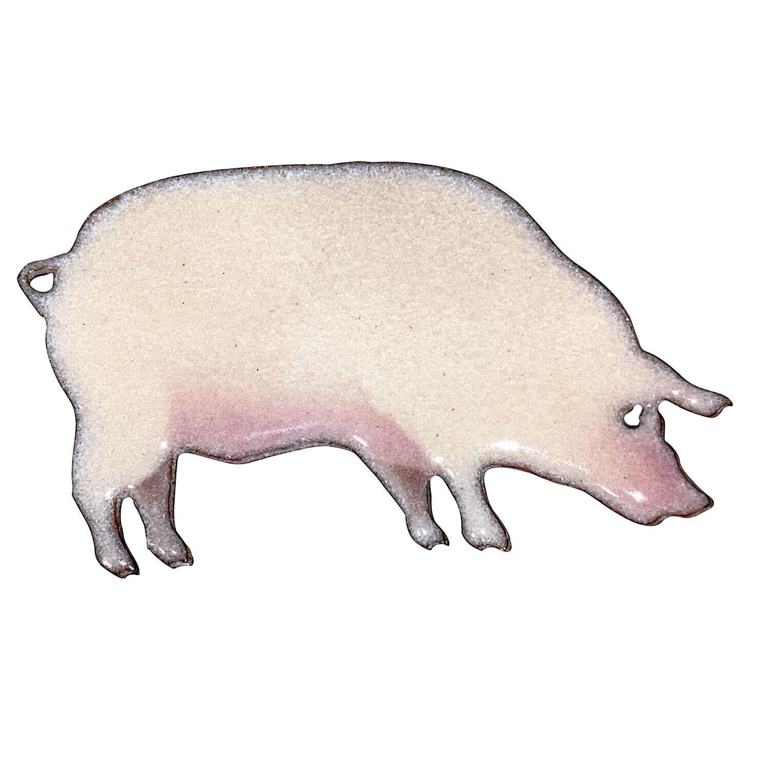 Designer Copper Pink Enamel Pig Pin Size ONE SIZE - 1 Thumbnail