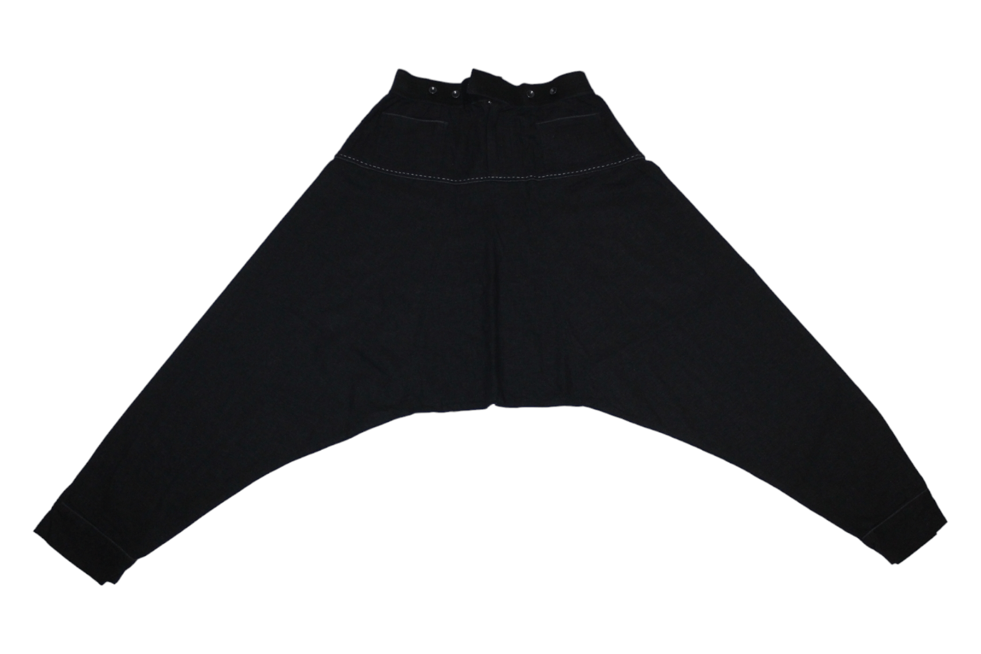 Japanese Brand Gingersnap Bali 100% Linen Elastic Waist Drop Crotch Pant Size US 32 / EU 48 - 2 Thumbnail