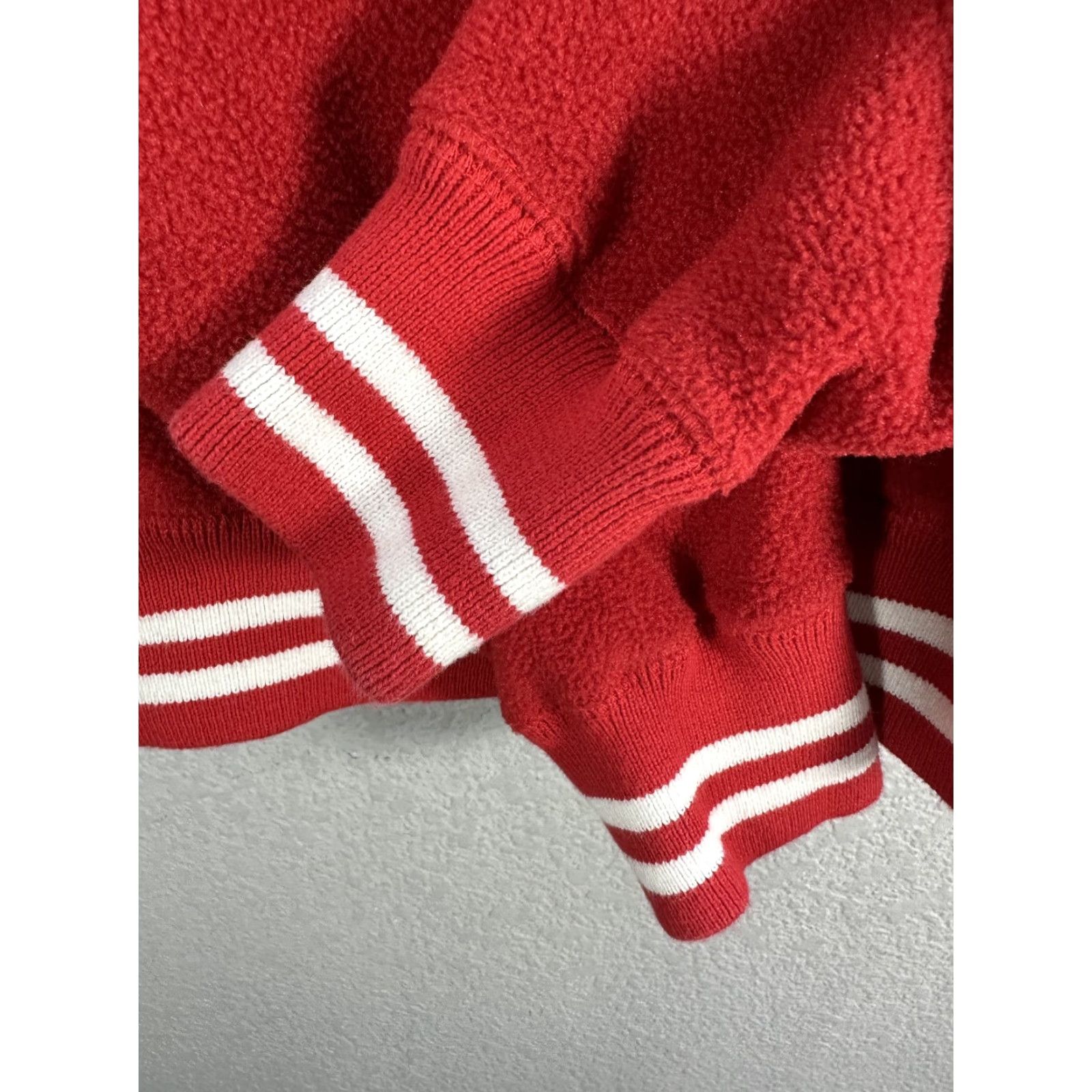 DKNY VINTAGE DKNY Red Fleece Sweatshirt Pullover Kangaroo Pocket Logo Sz M Womens 1/4 Zip Size M / US 6-8 / IT 42-44 - 6 Thumbnail