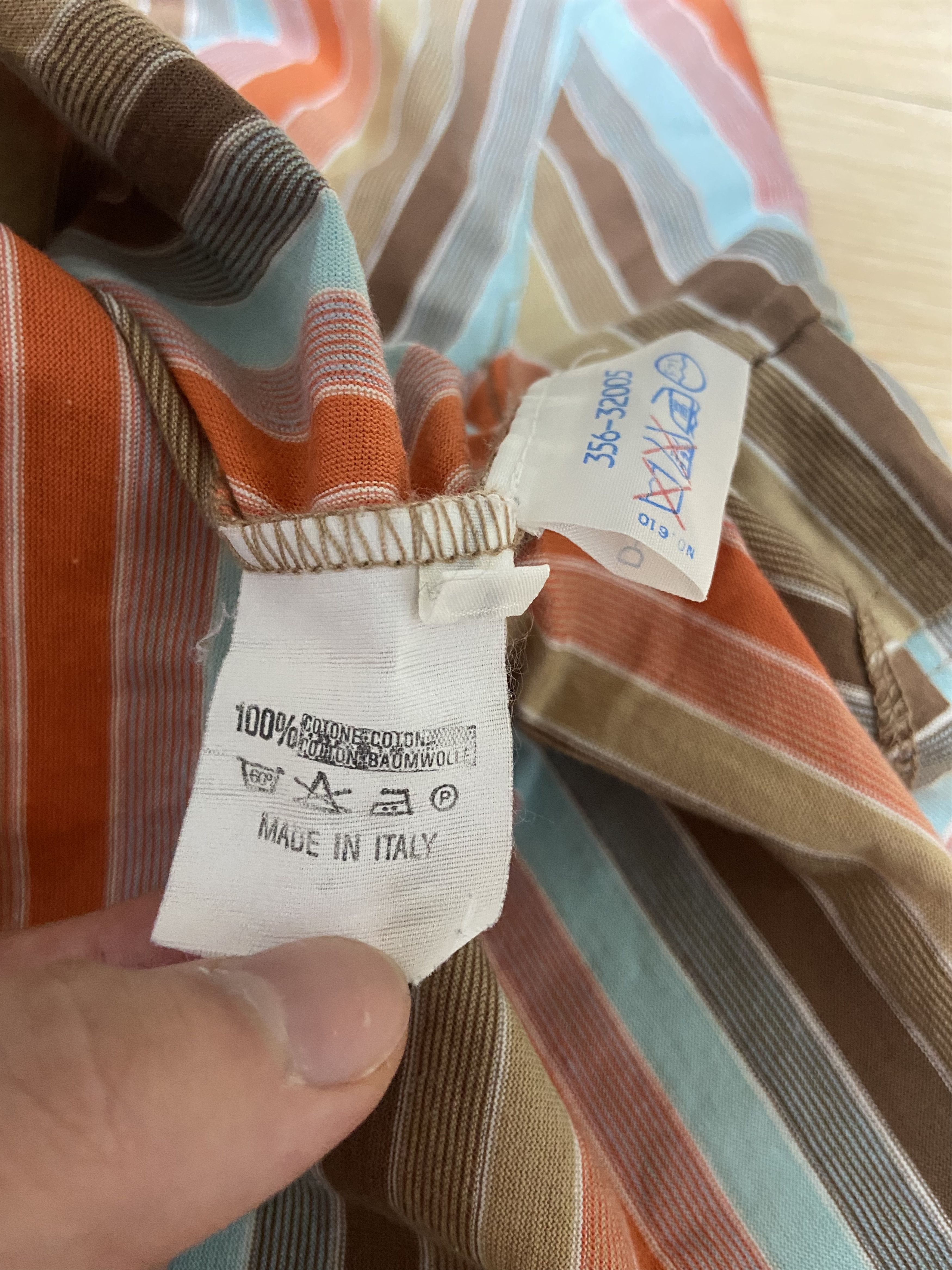 Vintage M armhole dart orange stripe button short sleeve polo shirt Size M / US 6-8 / IT 42-44 - 10 Thumbnail