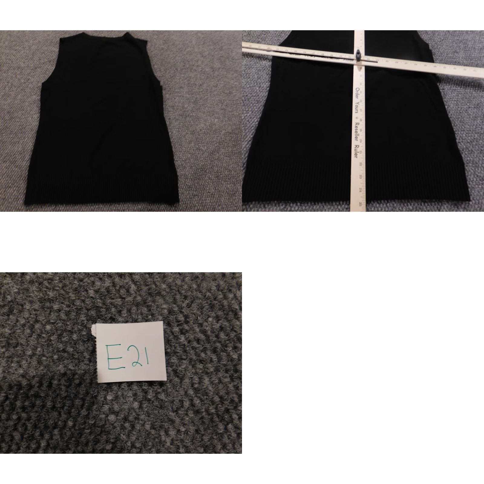 Vintage Audrey & Grace Blouse Shirts Womens L Black Crew Neck Pullover Knit Cotton Casual Stretch Regular Solid Button Vintage No Size L / US 10 / IT 46 - 8 Thumbnail
