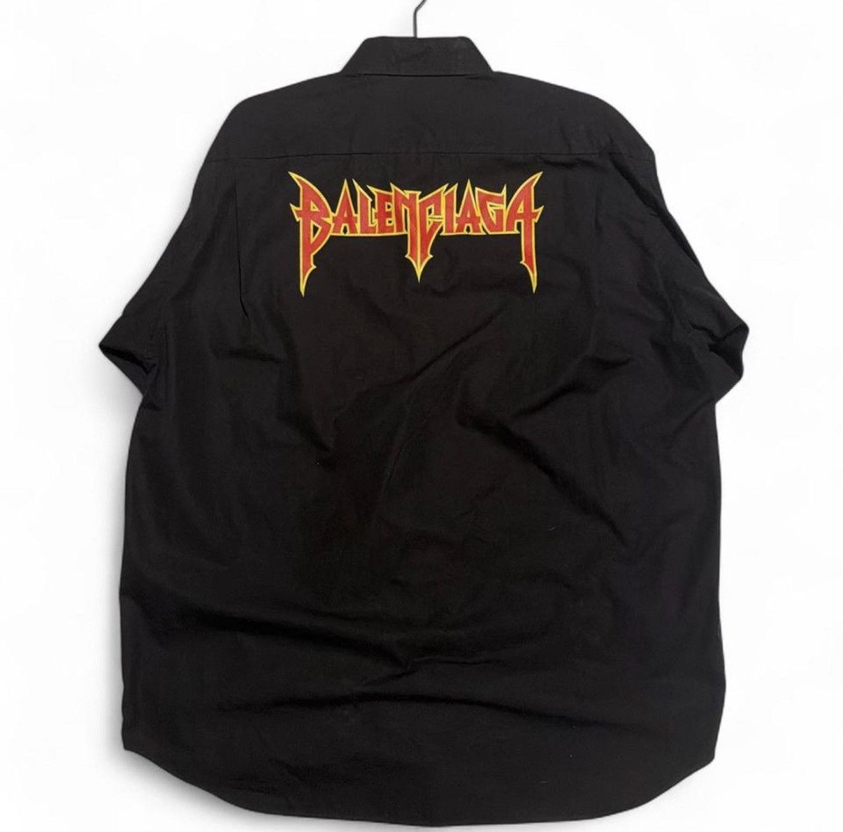 Balenciaga Balenciaga black heavy metal logo long sleeves button up Size US S / EU 44-46 / 1 - 2 Thumbnail