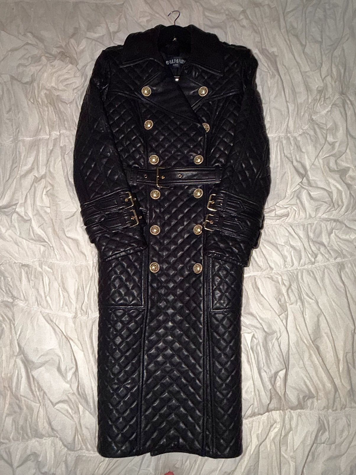 Balmain Balmain lamb skin leather coat Size M / US 6-8 / IT 42-44 - 1 Thumbnail