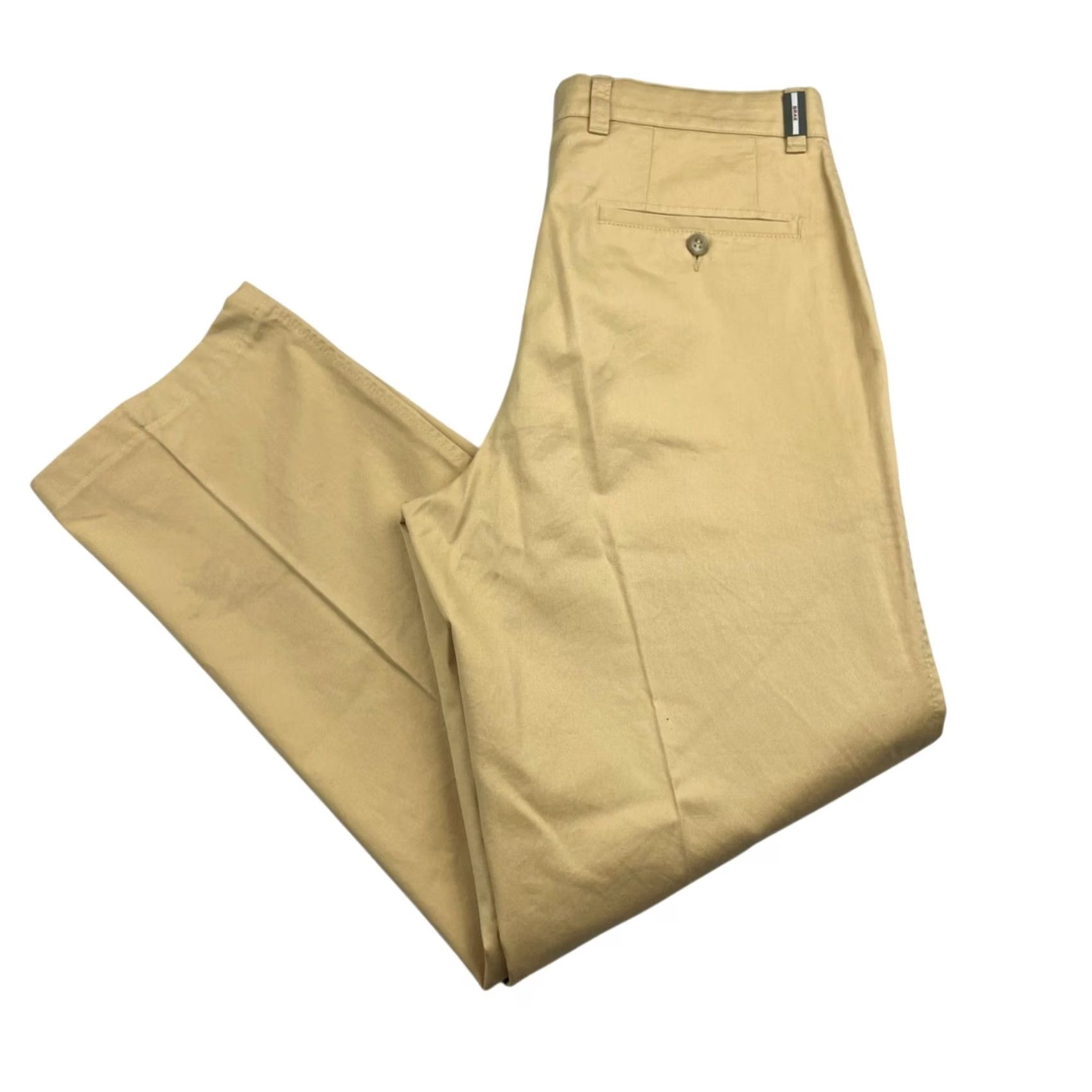 BRAX BRAX Men's Eric Chino Pants 33x30 Khaki/Tan Cotton Flat Front Casual Size US 33 - 2 Thumbnail