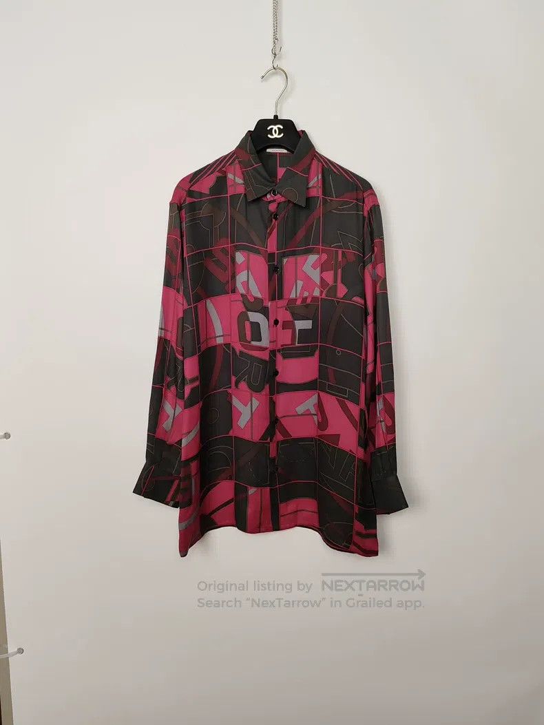 Hermes Hermes size 39 Men's Geometric Logo Silk Shirt Size US M / EU 48-50 / 2 - 1 Thumbnail