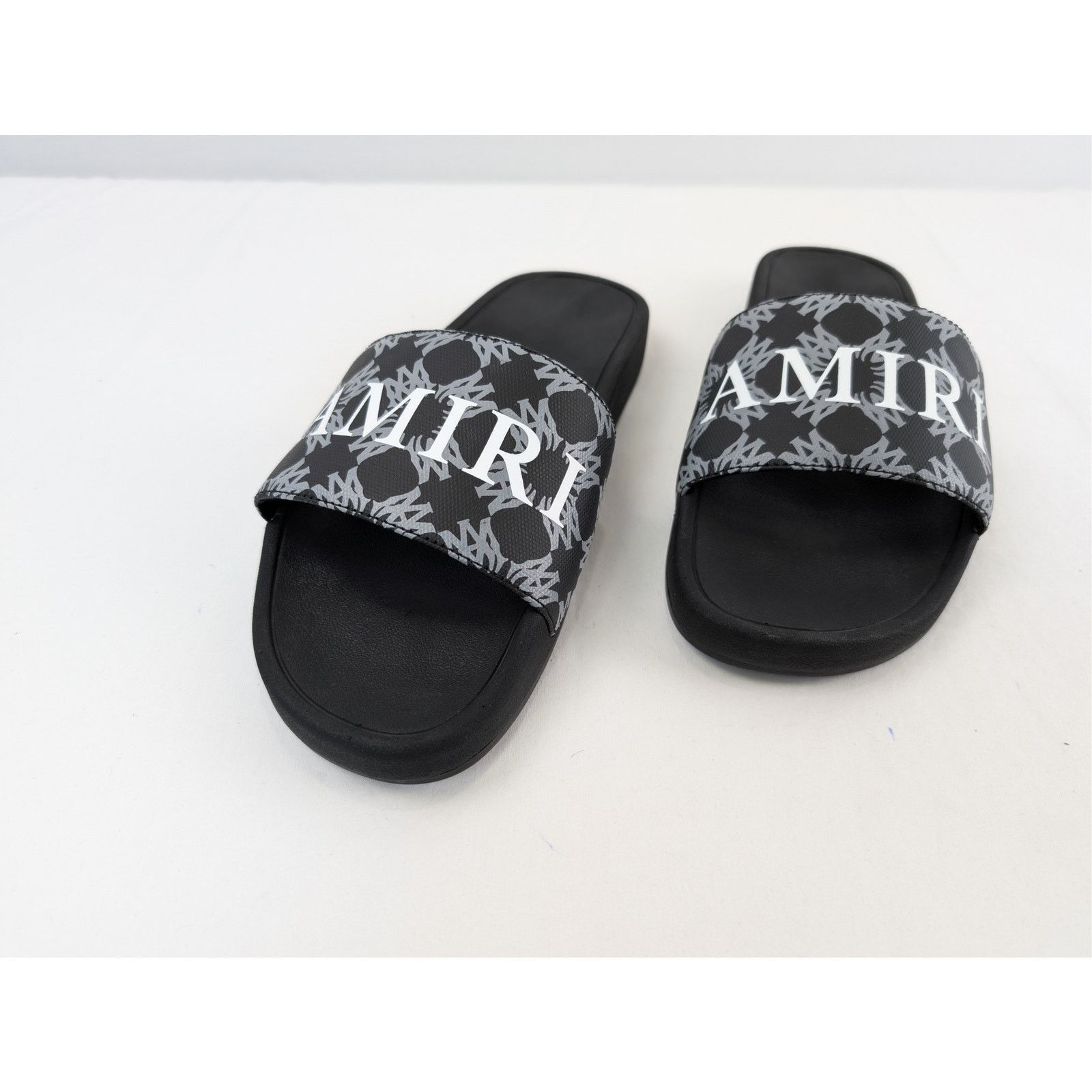 Amiri o1rshd1 MA Quad Canvas Pool Slide Sandals in Black Size US 12 / EU 45 - 9 Thumbnail