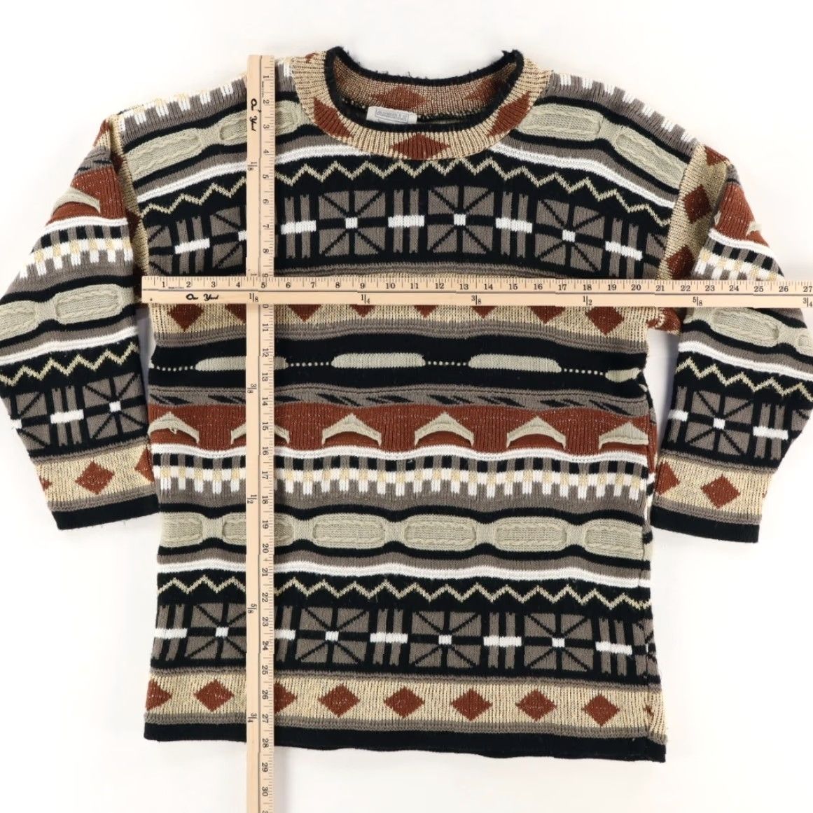 Vintage VTG Arielle Cosby 3D Striped Sweater Women's L Shirt Size L / US 10 / IT 46 - 3 Thumbnail