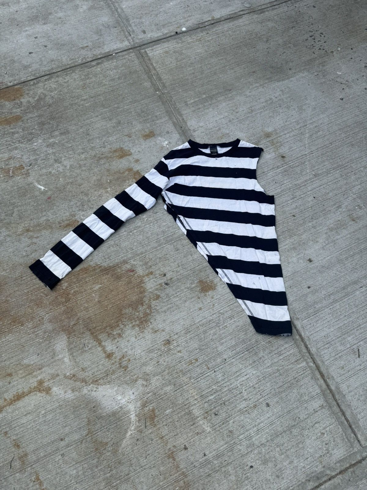 image of Number N Ine x Takahiromiyashita The Soloist Nightcrawler Ss05 Distressed Asymmetric Long Sleeve in
