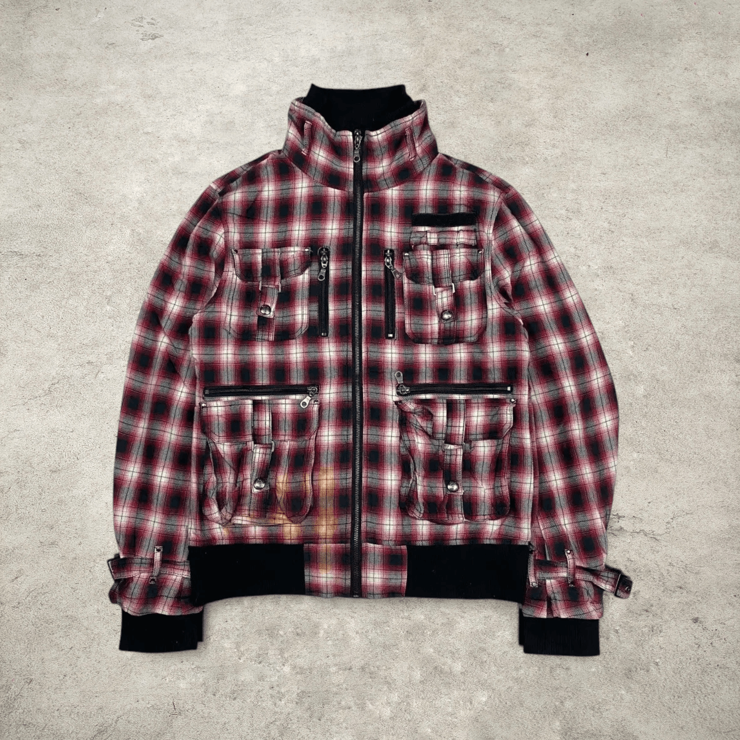 In The Attic Bareback Realdress Plaid Jacket - 2000s Vkei Japanese Size US M / EU 48-50 / 2 - 1 Thumbnail