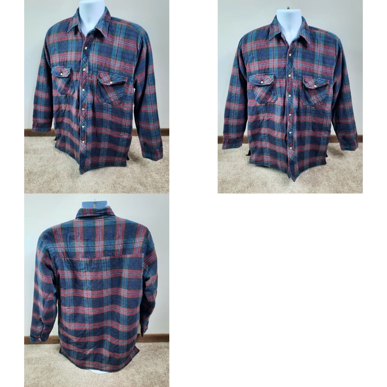 Vintage **VINTAGE ANDOVER TRAIL MEN'S PLAID FLANNEL COAT LARGE LINER QUILTED** User: **VINTAGE ANDOVER TRAIL MEN'S PLAID FLANNEL LINER QUILTED COAT LARGE** Size US L / EU 52-54 / 3 - 8 Thumbnail