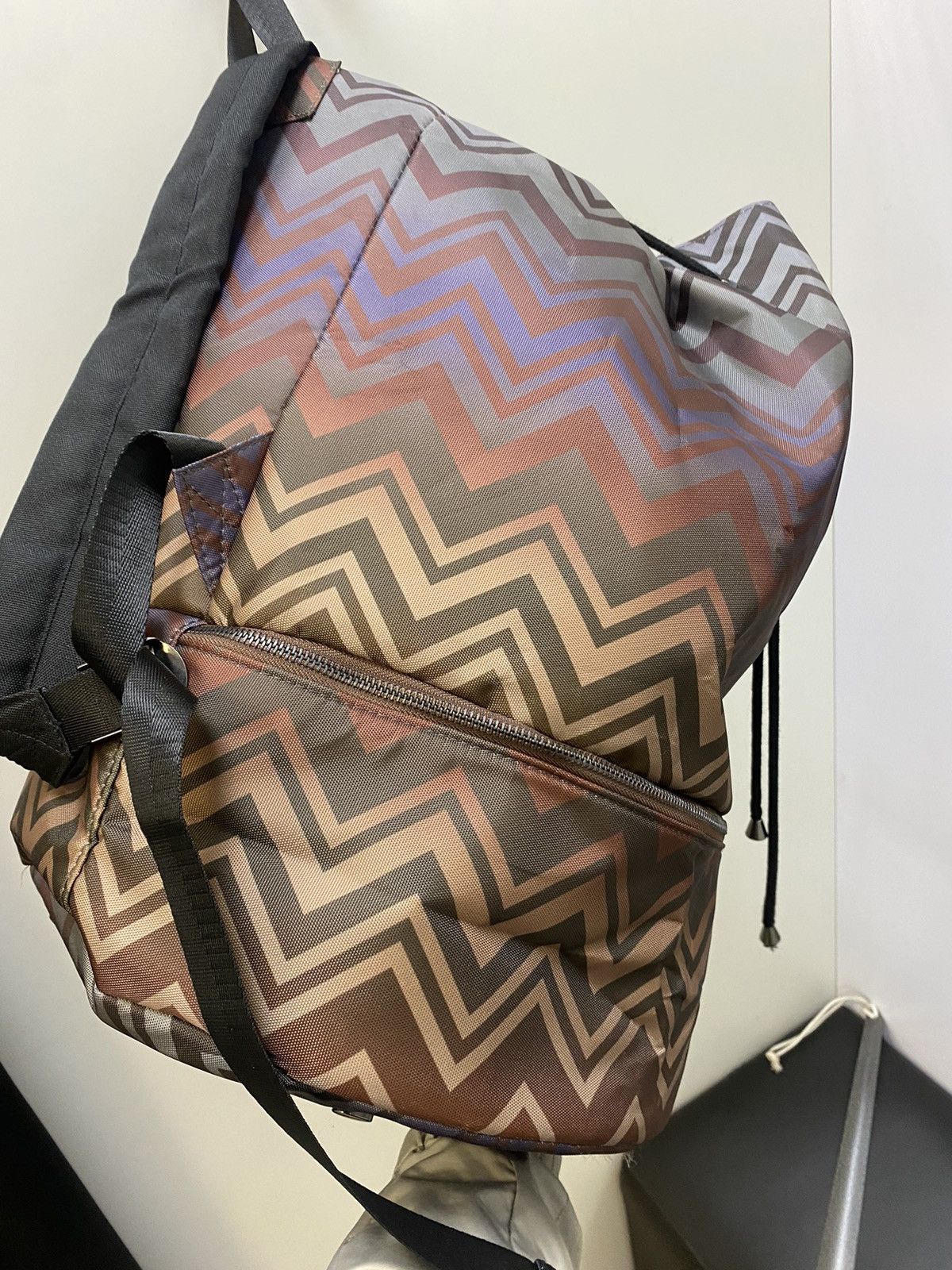 Missoni Missoni Backpack Luggage Bag Gym Weekender Traveler Chevron Size ONE SIZE - 6 Thumbnail